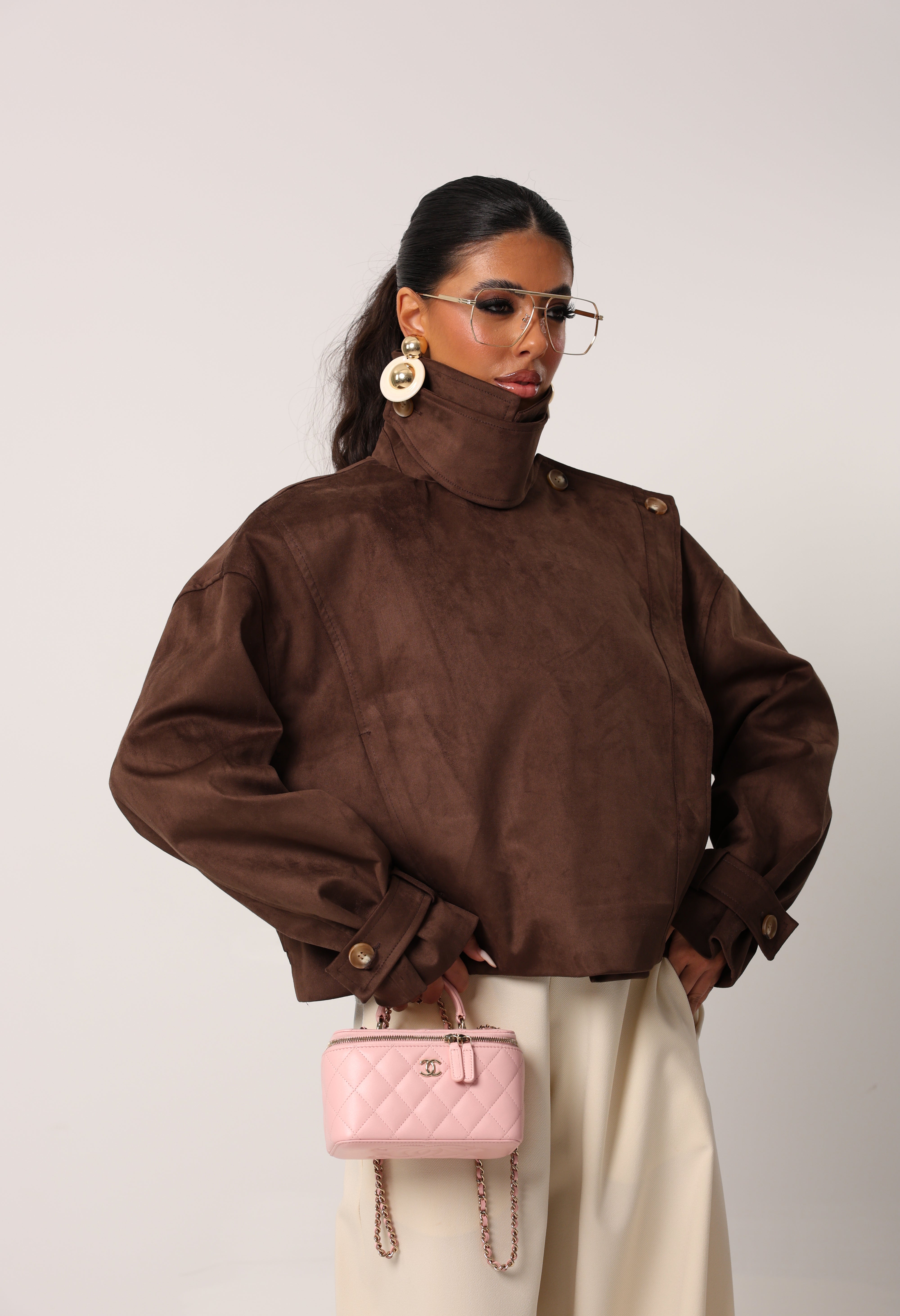 GIACCA ECOCAMOSCIO ELON MARRONE BY LUMINA