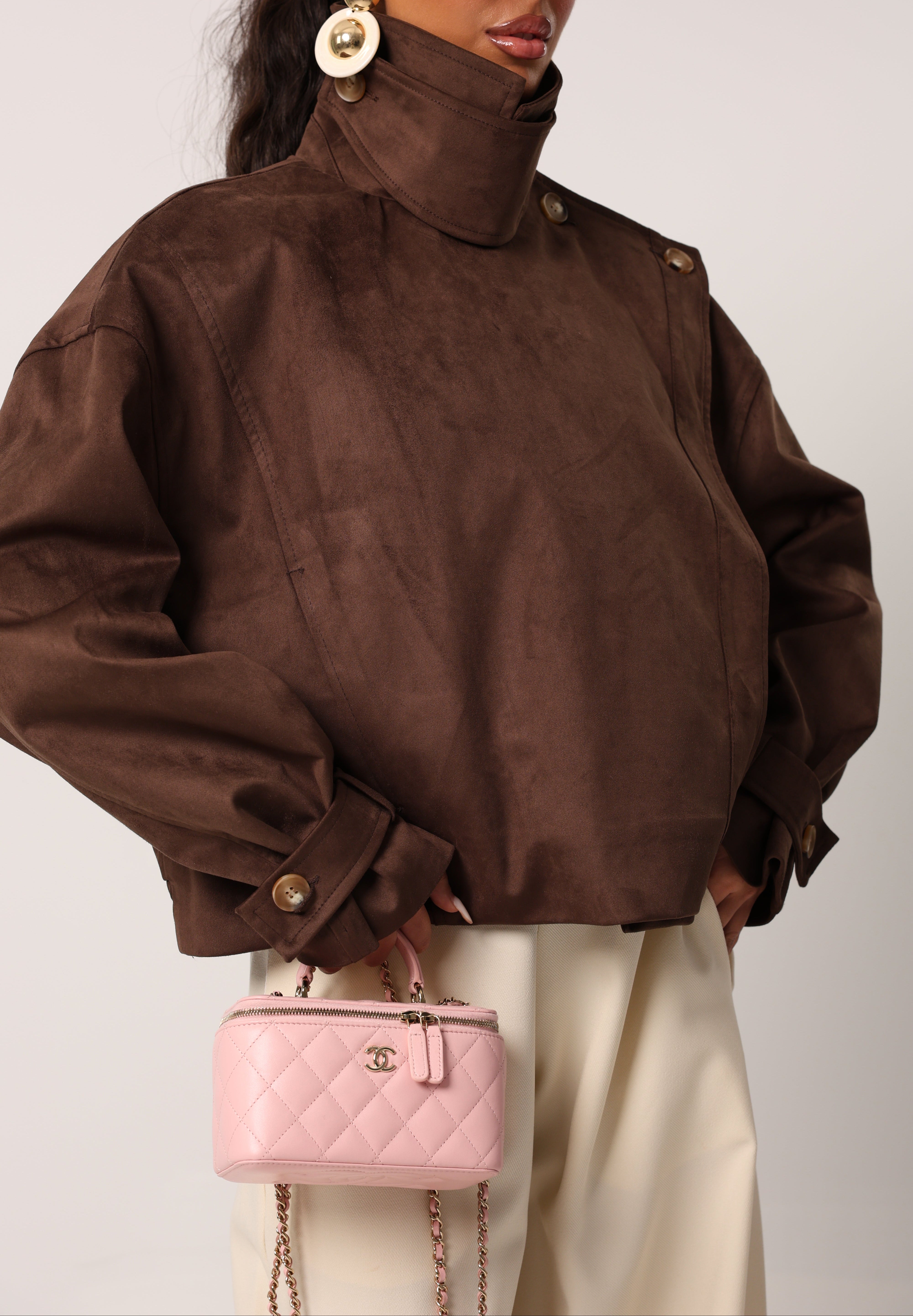 GIACCA ECOCAMOSCIO ELON MARRONE BY LUMINA