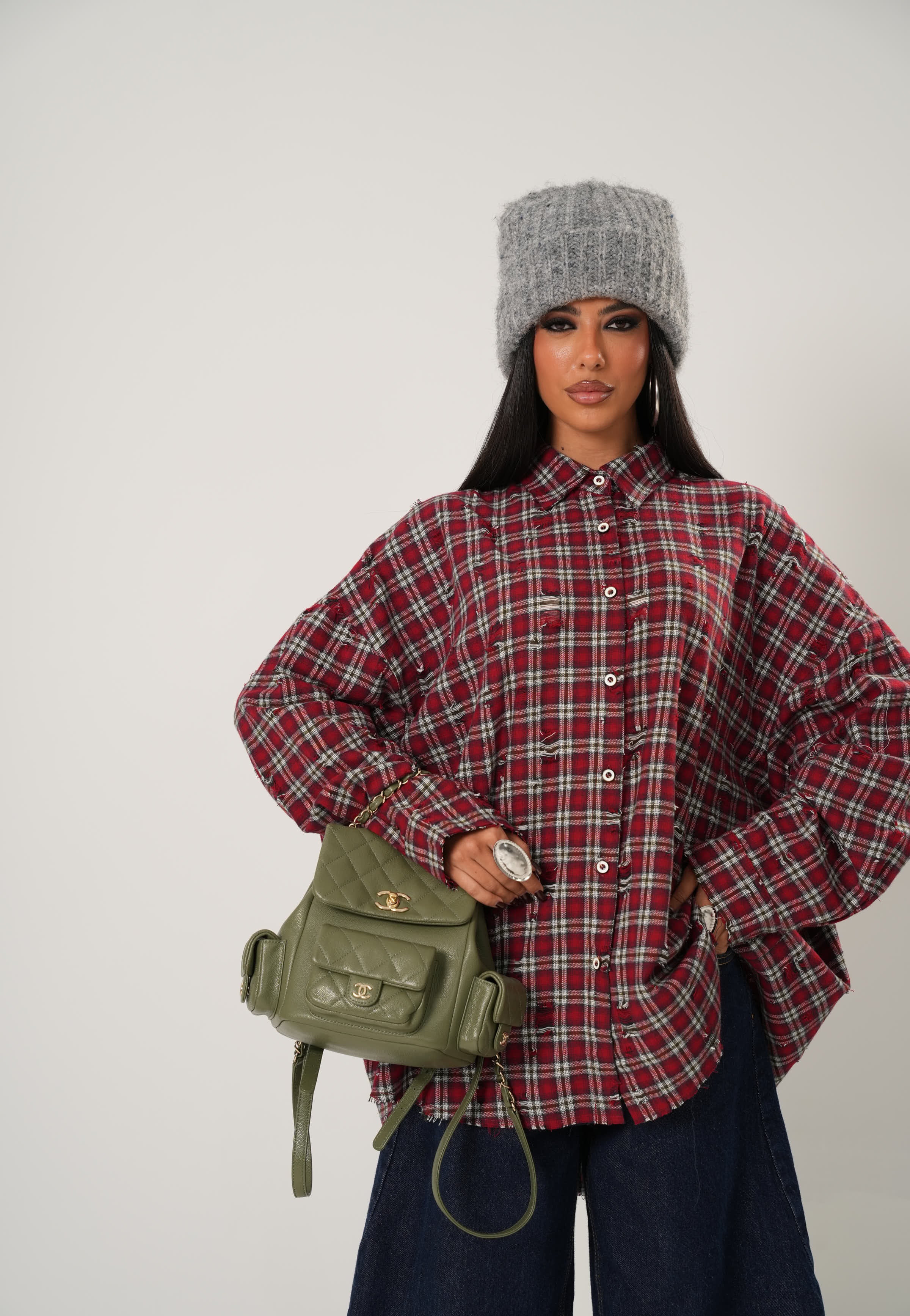 CAMICIA TARTAN ROSALINA ROSSA