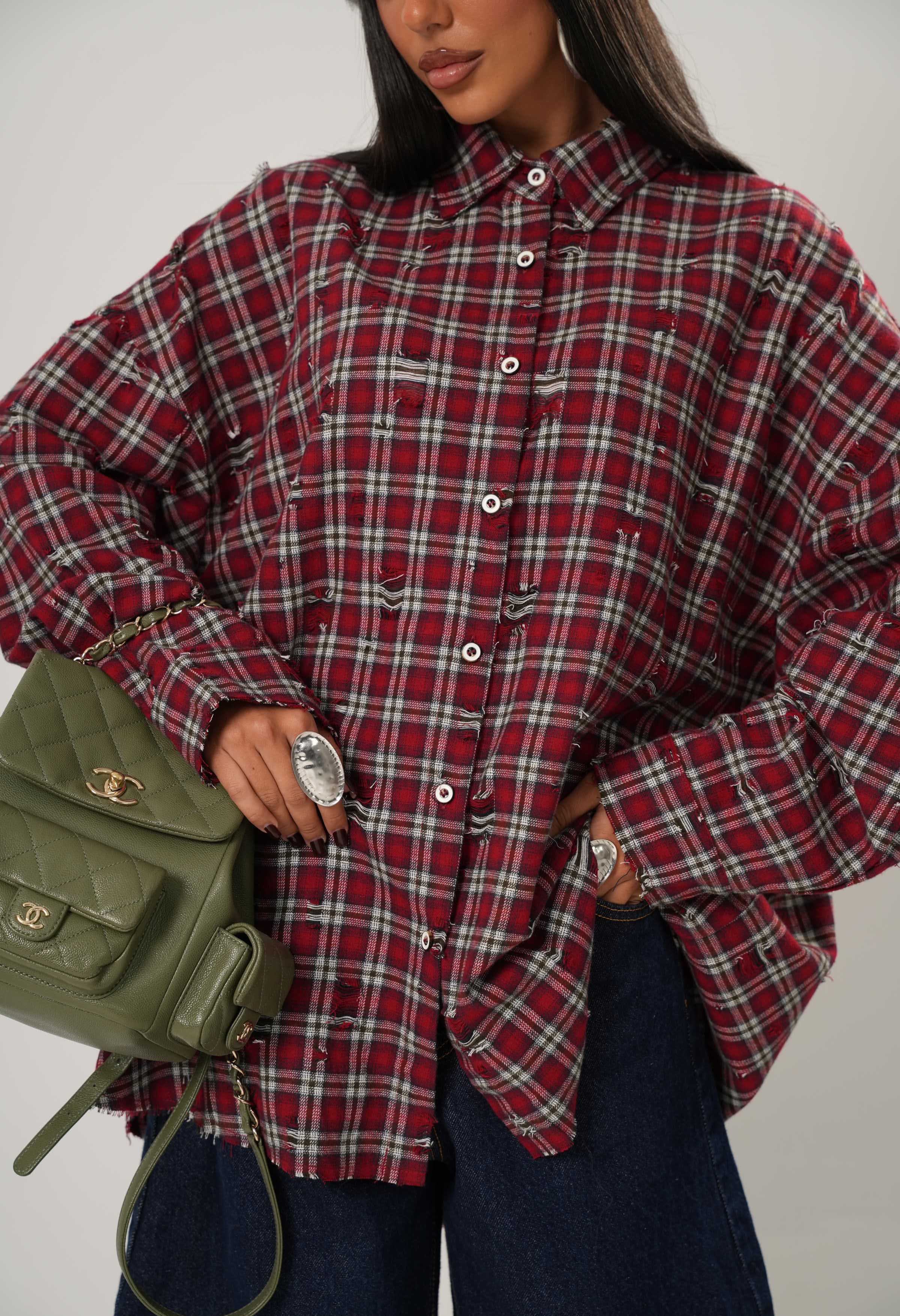 CAMICIA TARTAN ROSALINA ROSSA