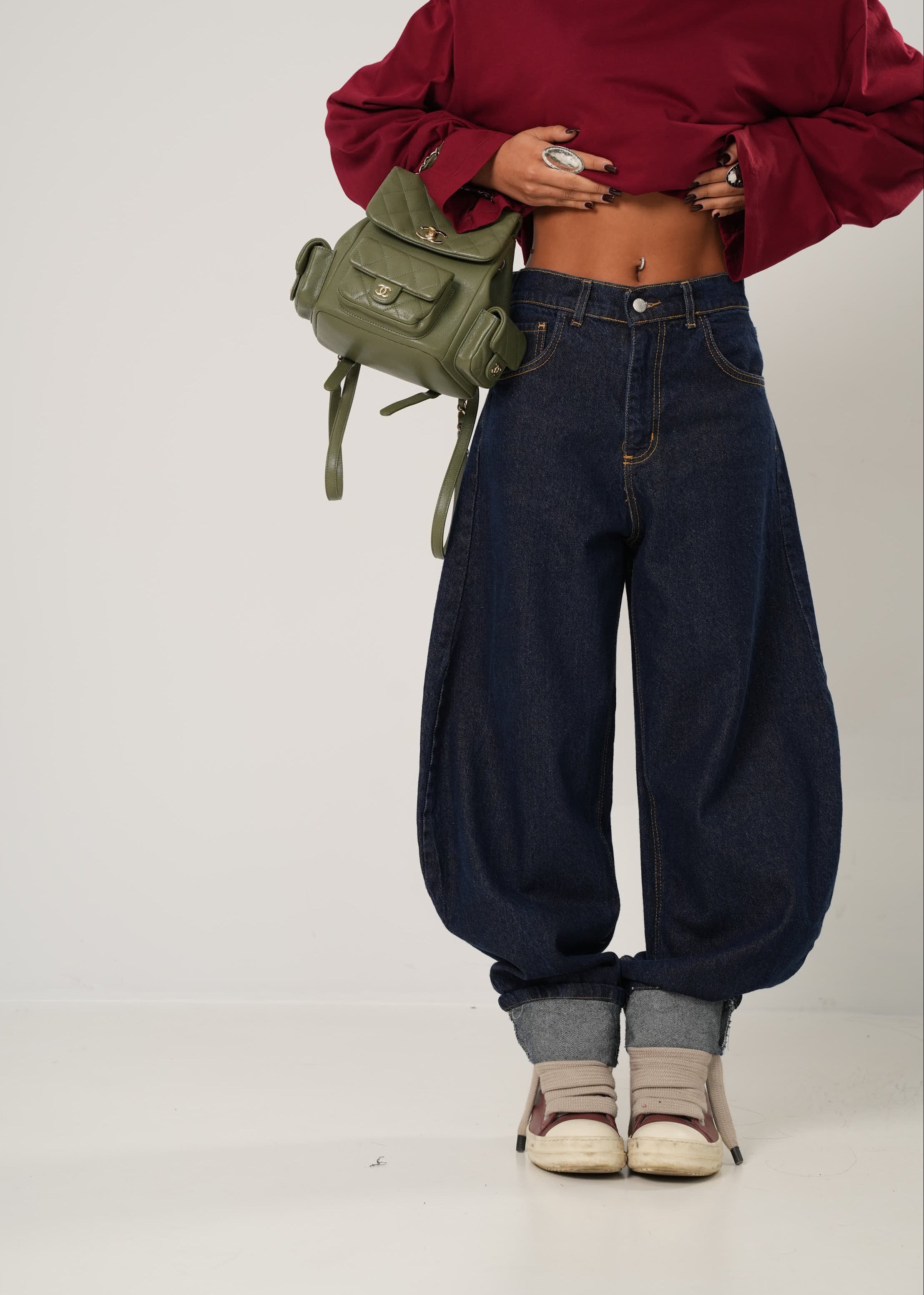 JEANS AHLEM DENIM SCURO