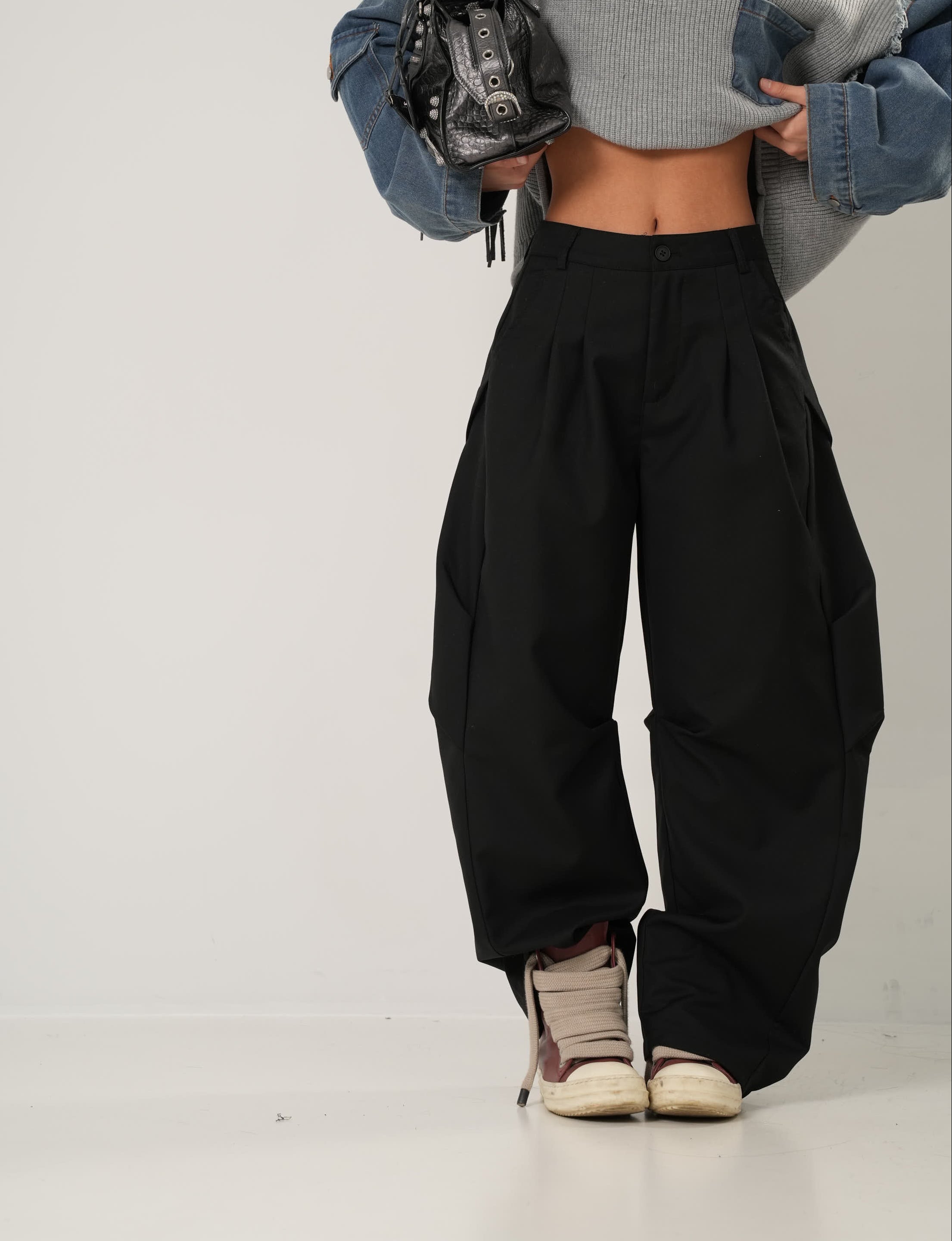 PANTALONI PUFFY NERI