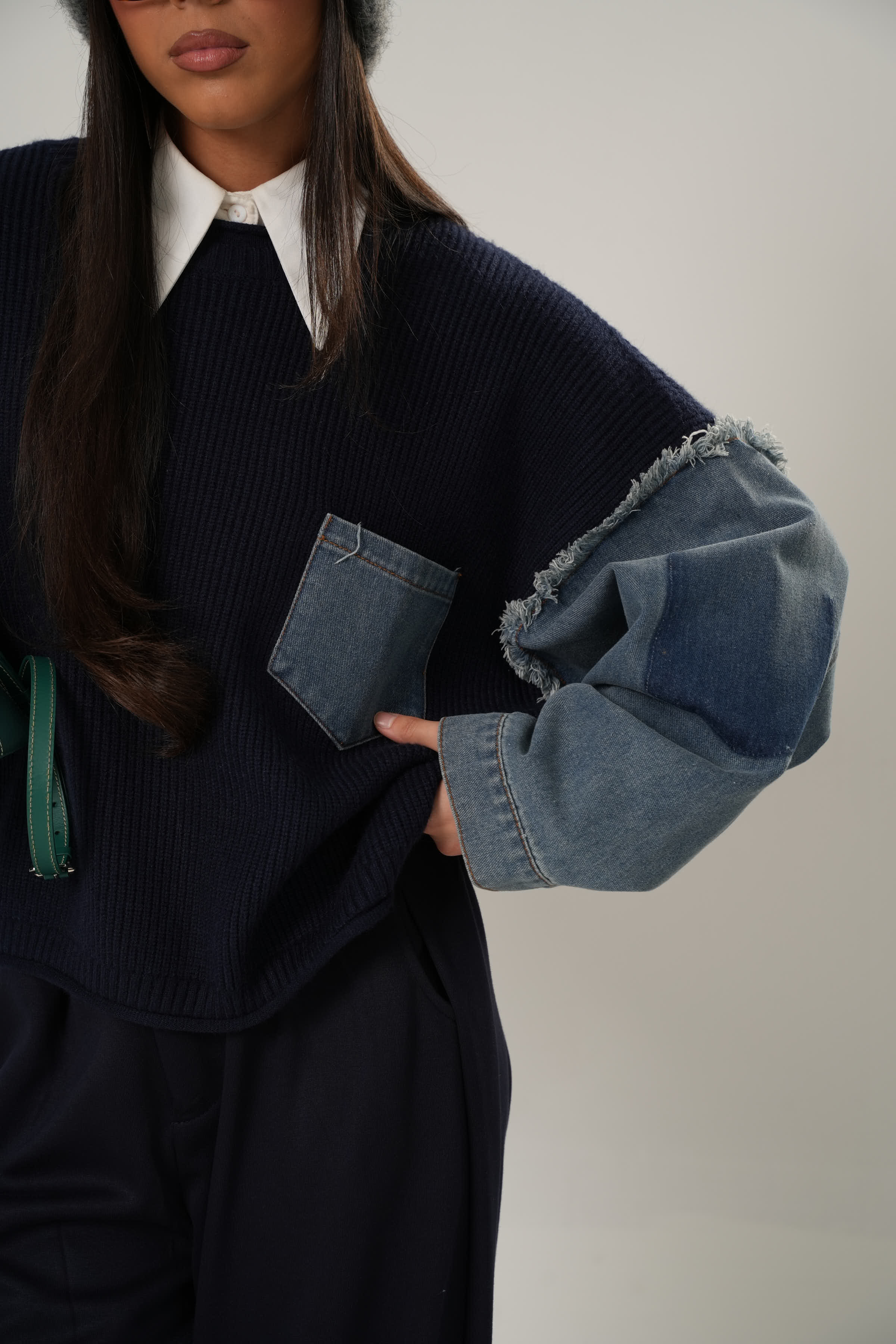 PULL TASCA PERLA BLU