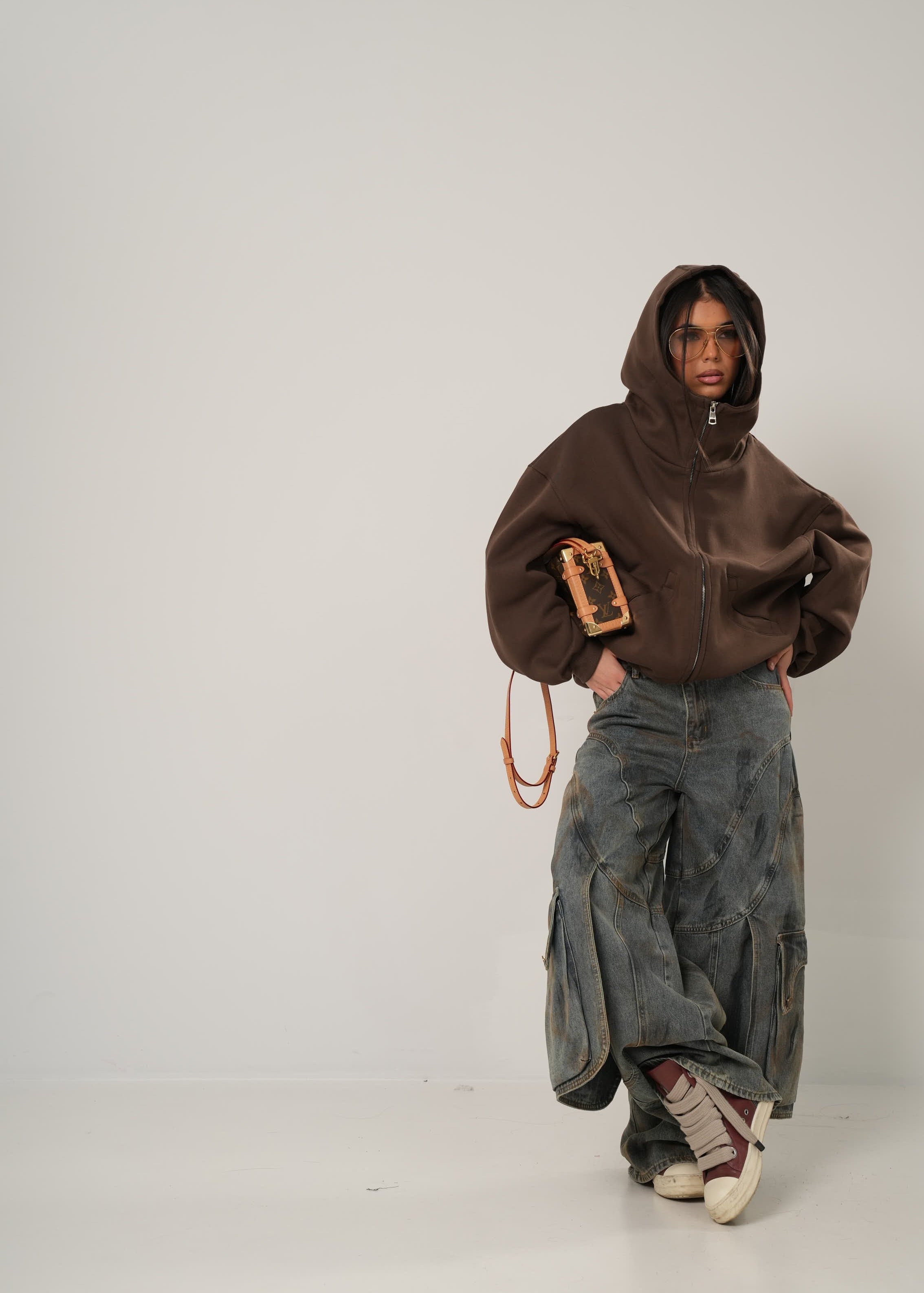 FELPA OVERSIZE MIRAGE MARRONE