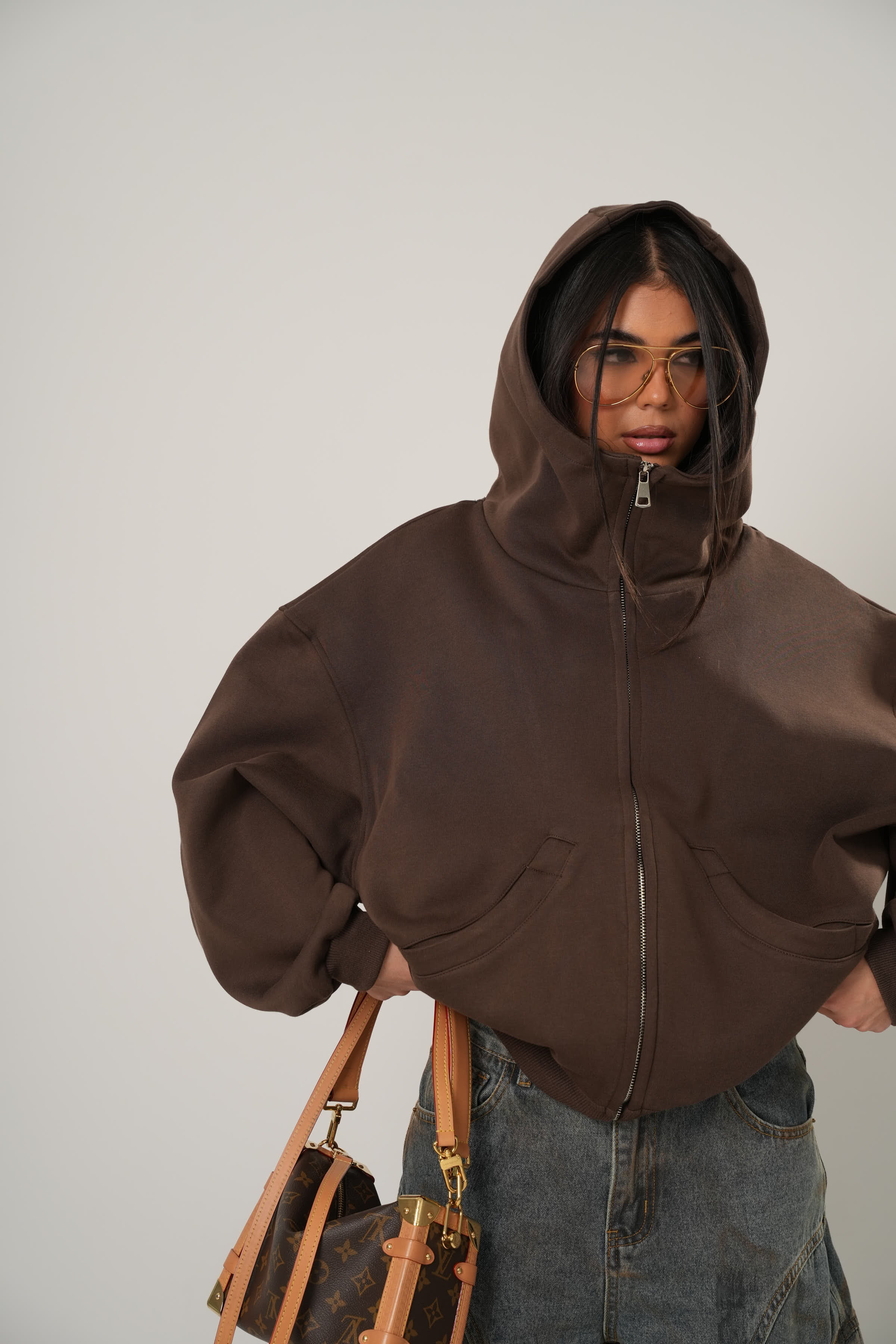 FELPA OVERSIZE MIRAGE MARRONE