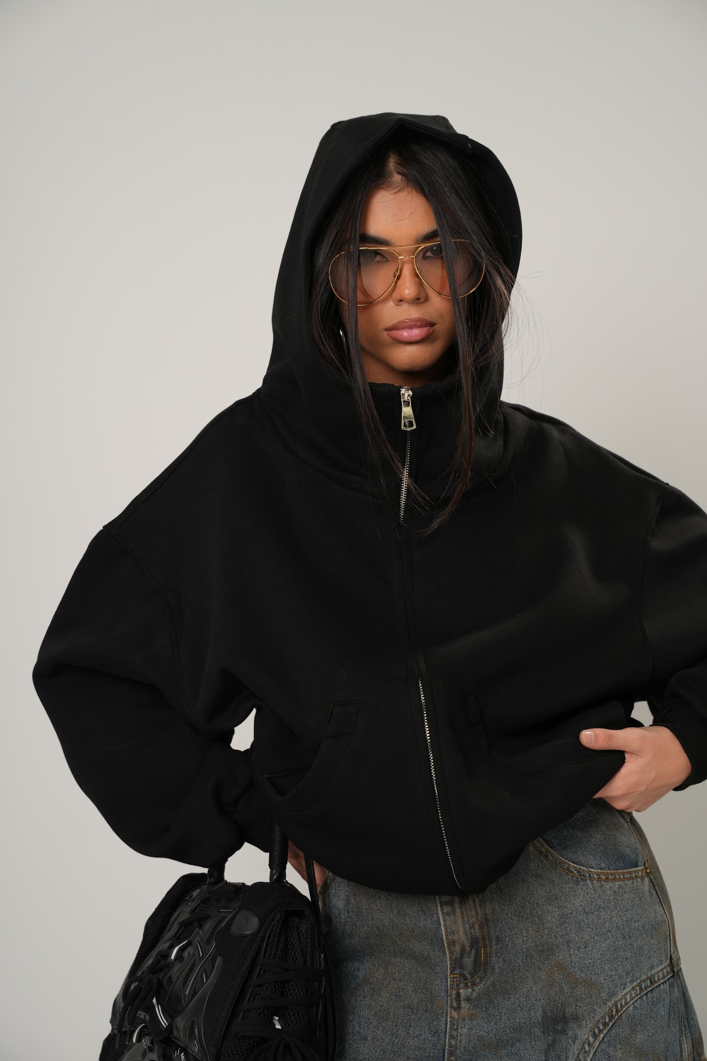 FELPA OVERSIZE MIRAGE NERA