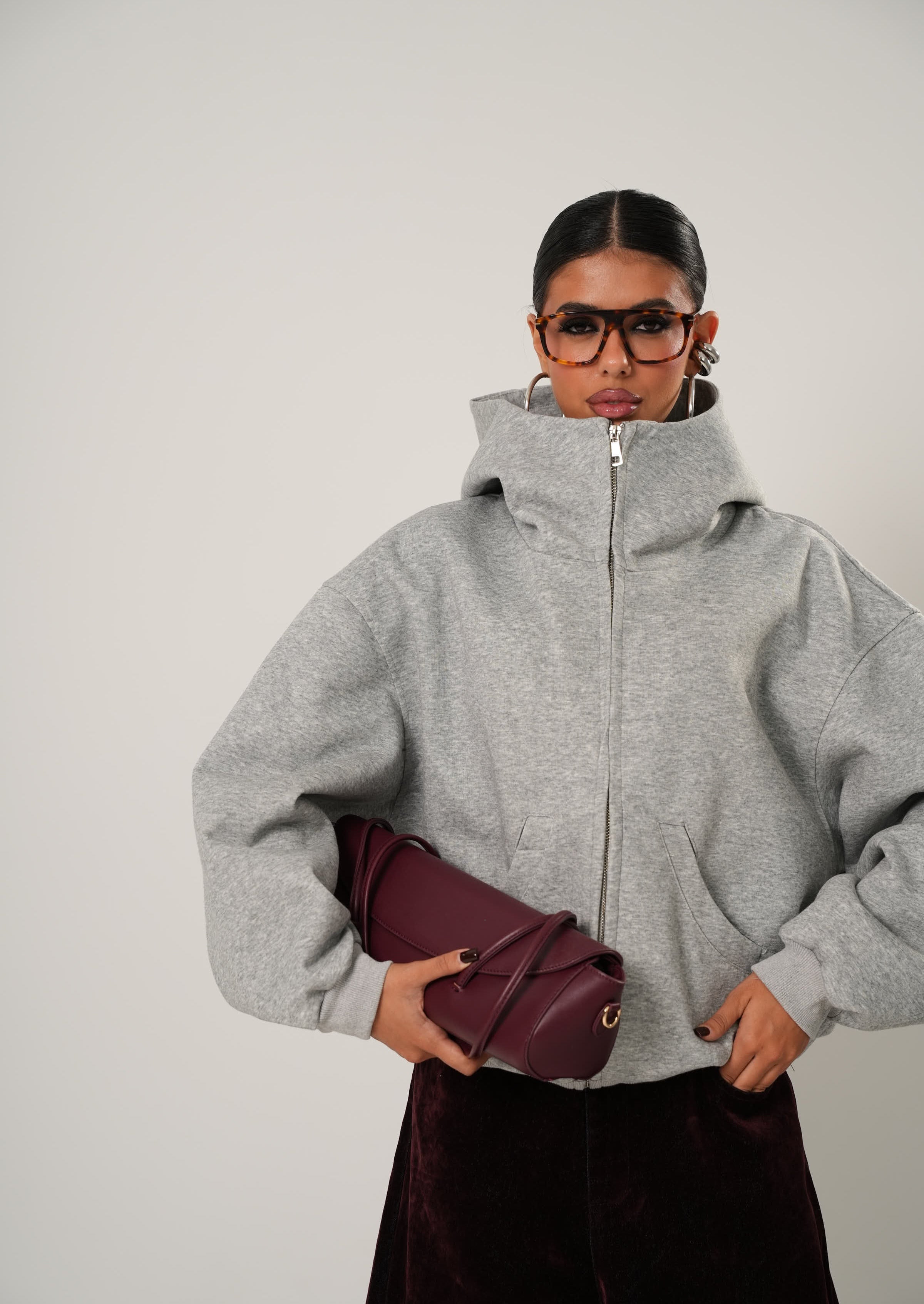 FELPA OVERSIZE MIRAGE GRIGIA