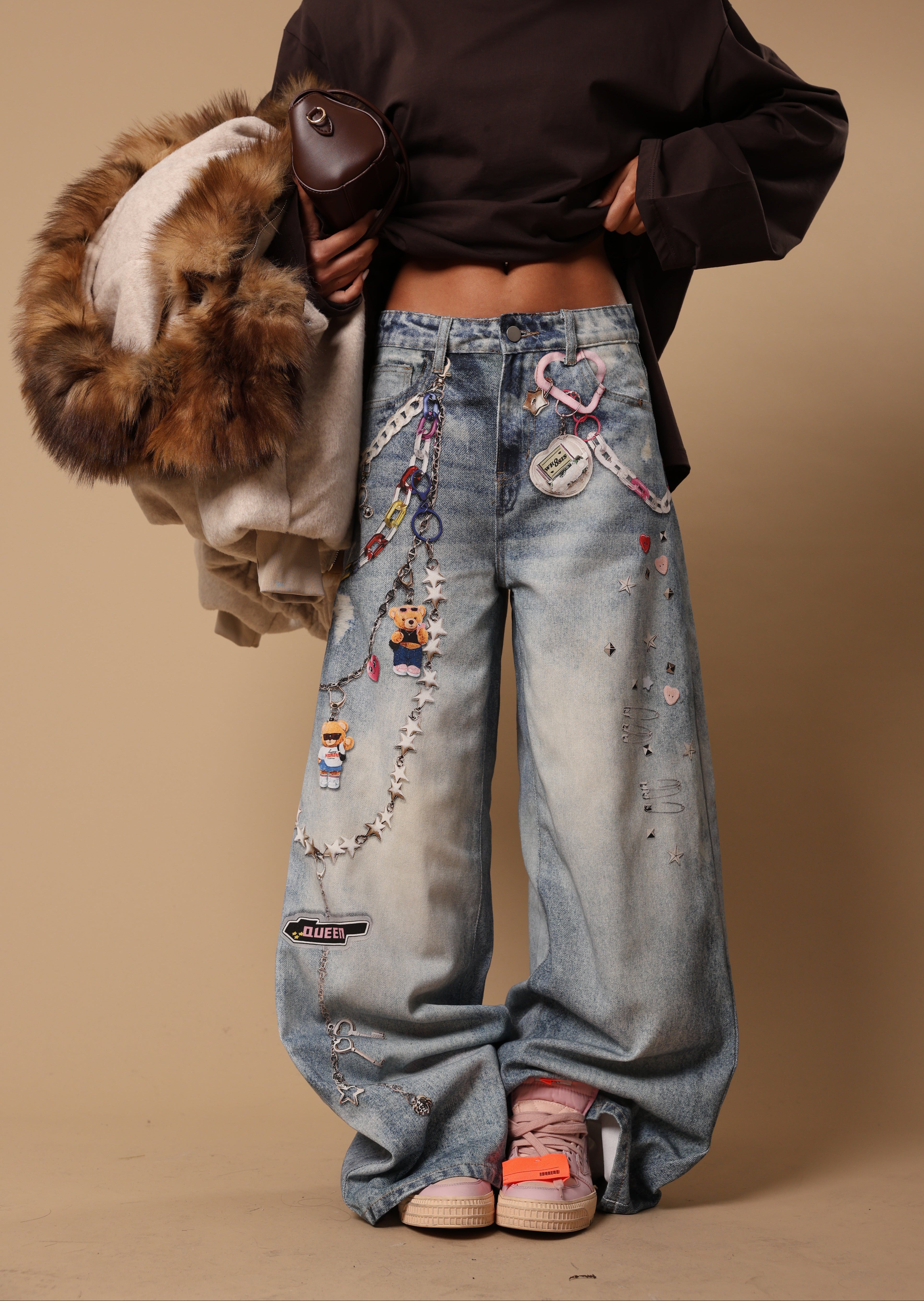 JEANS CATENE IRMA DENIM CHIARO