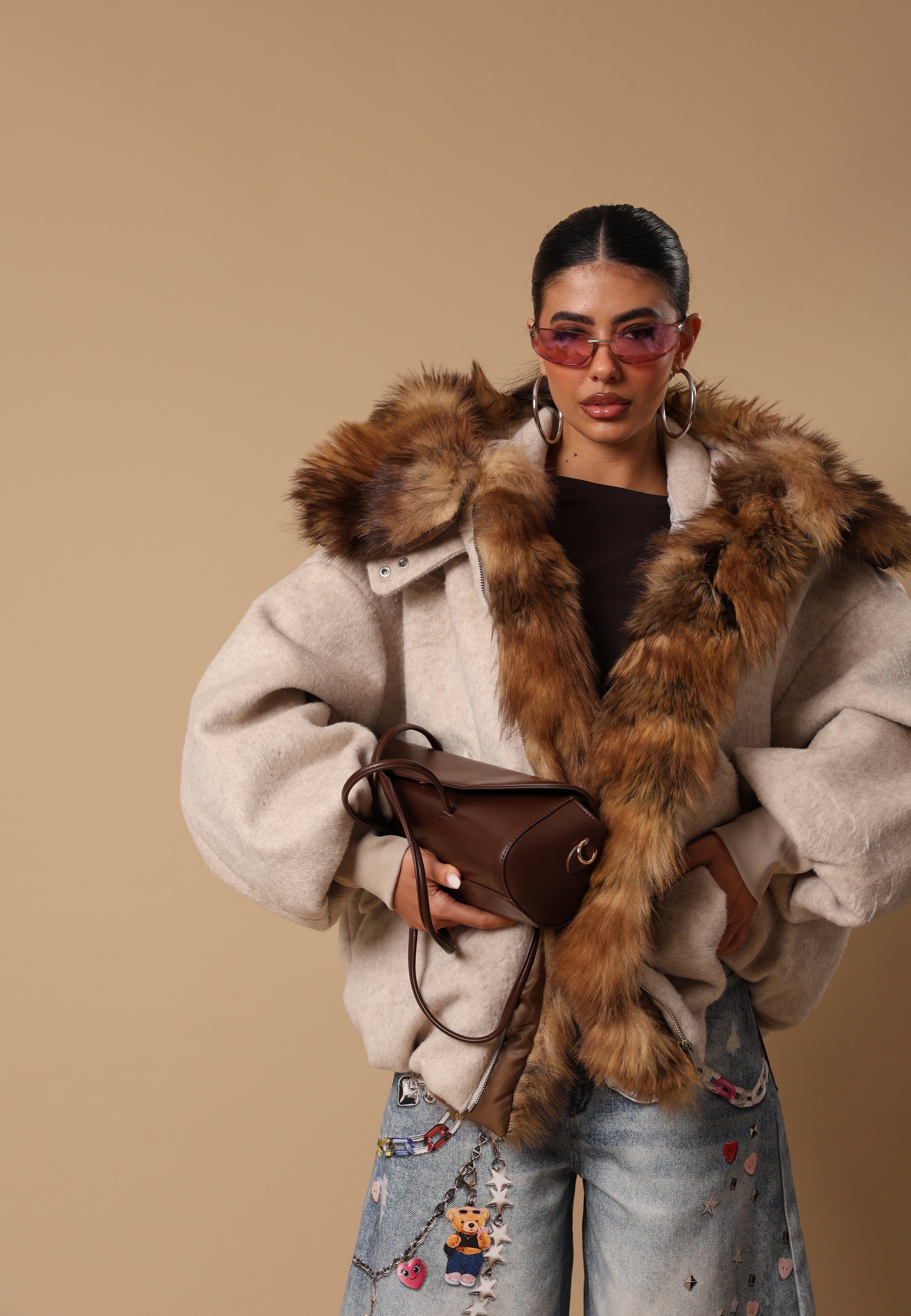 GIUBBINO CAPPUCCIO KUMA BEIGE