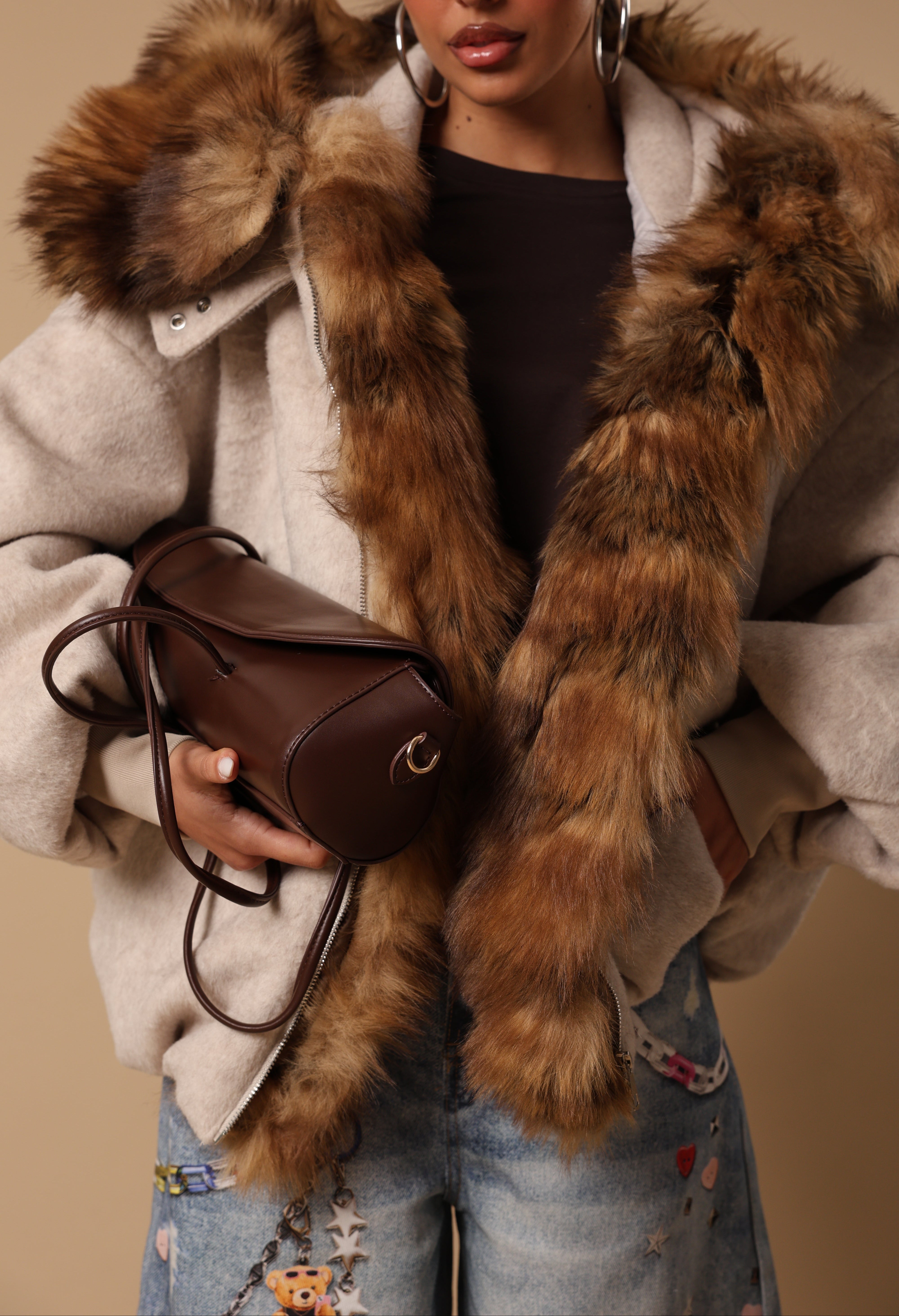 GIUBBINO CAPPUCCIO KUMA BEIGE