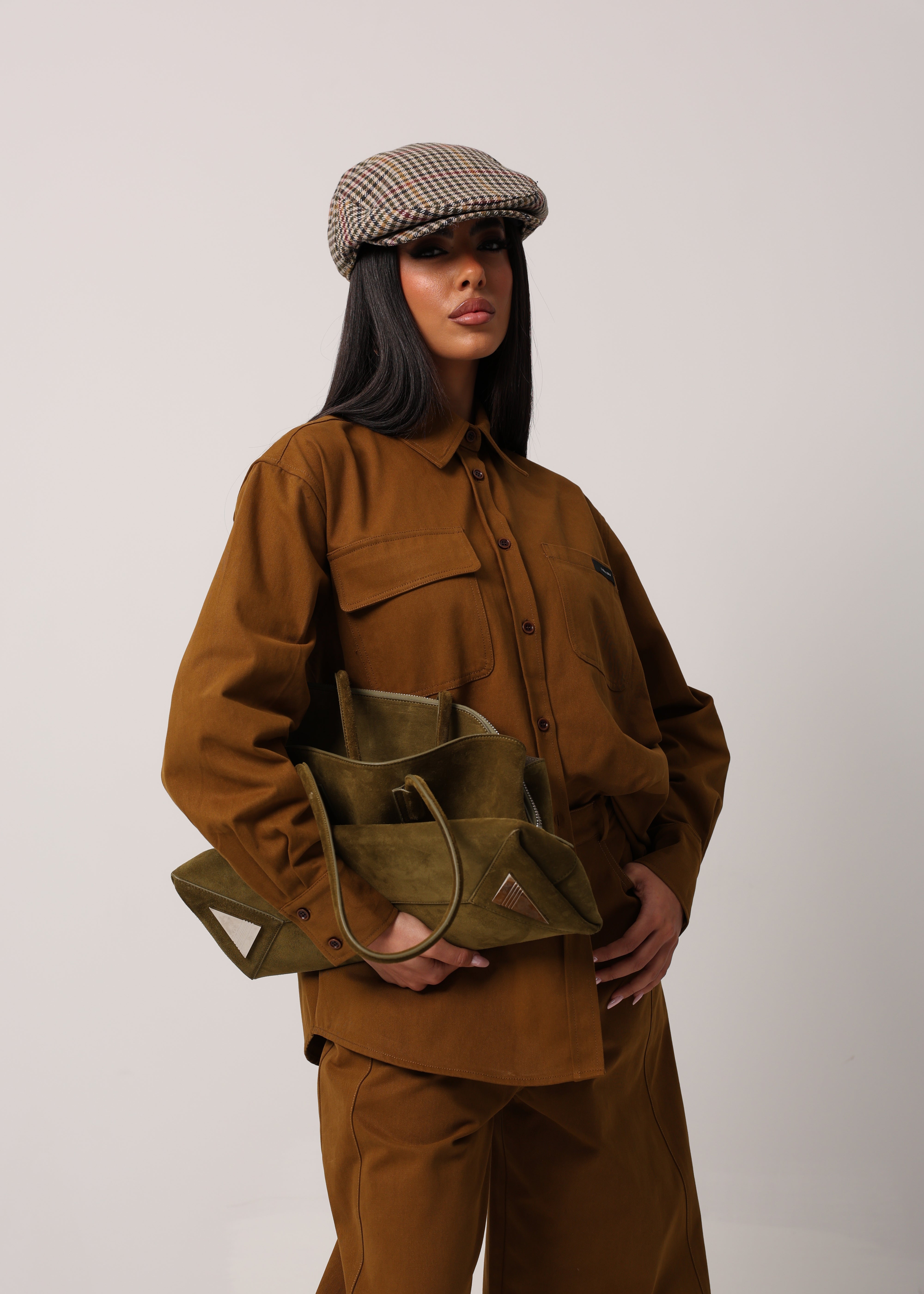 CAMICIONE CLAUDETTE CAMEL BY LUMINA