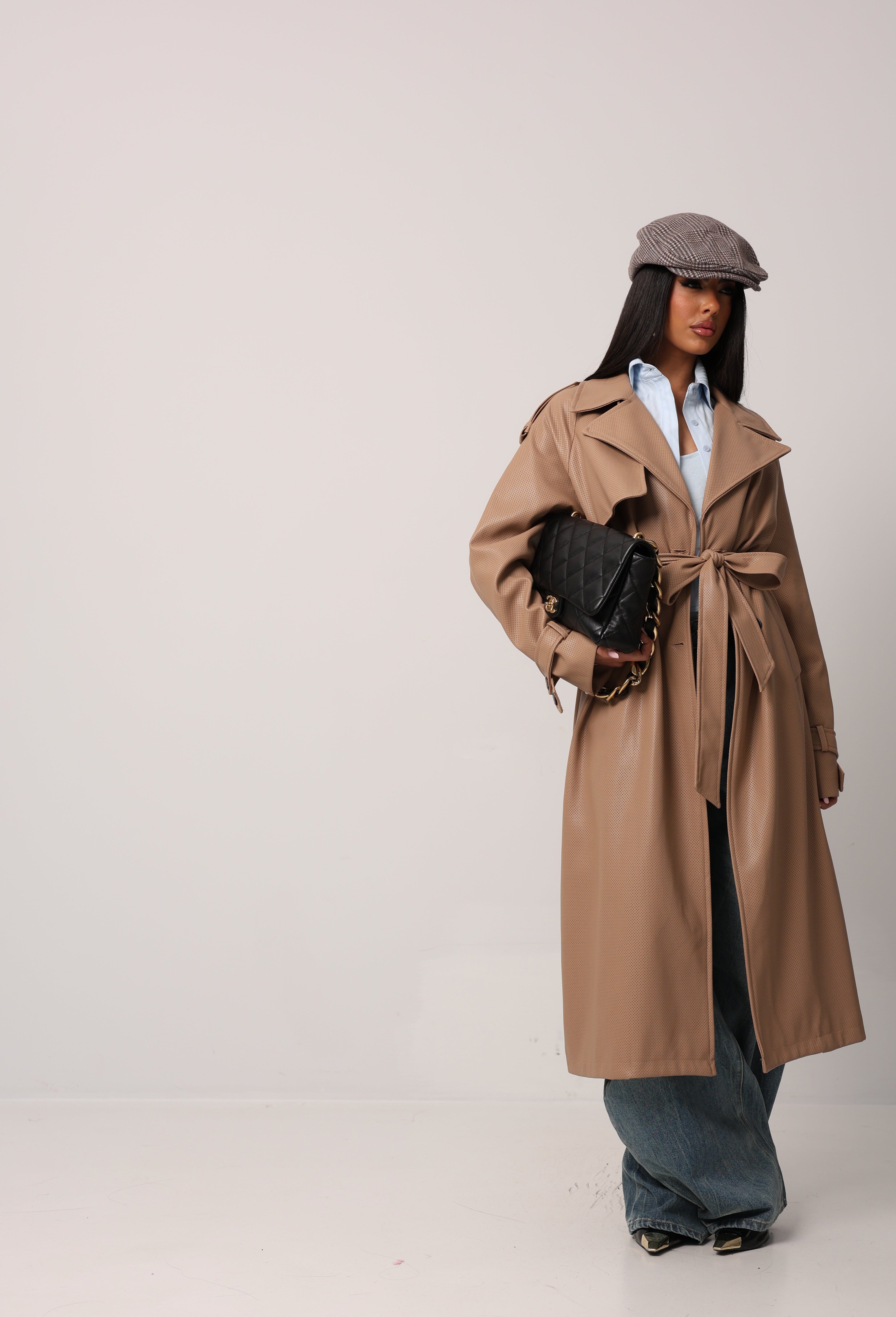 TRENCH ECOPELLE LUCAS BEIGE BY LUMINA