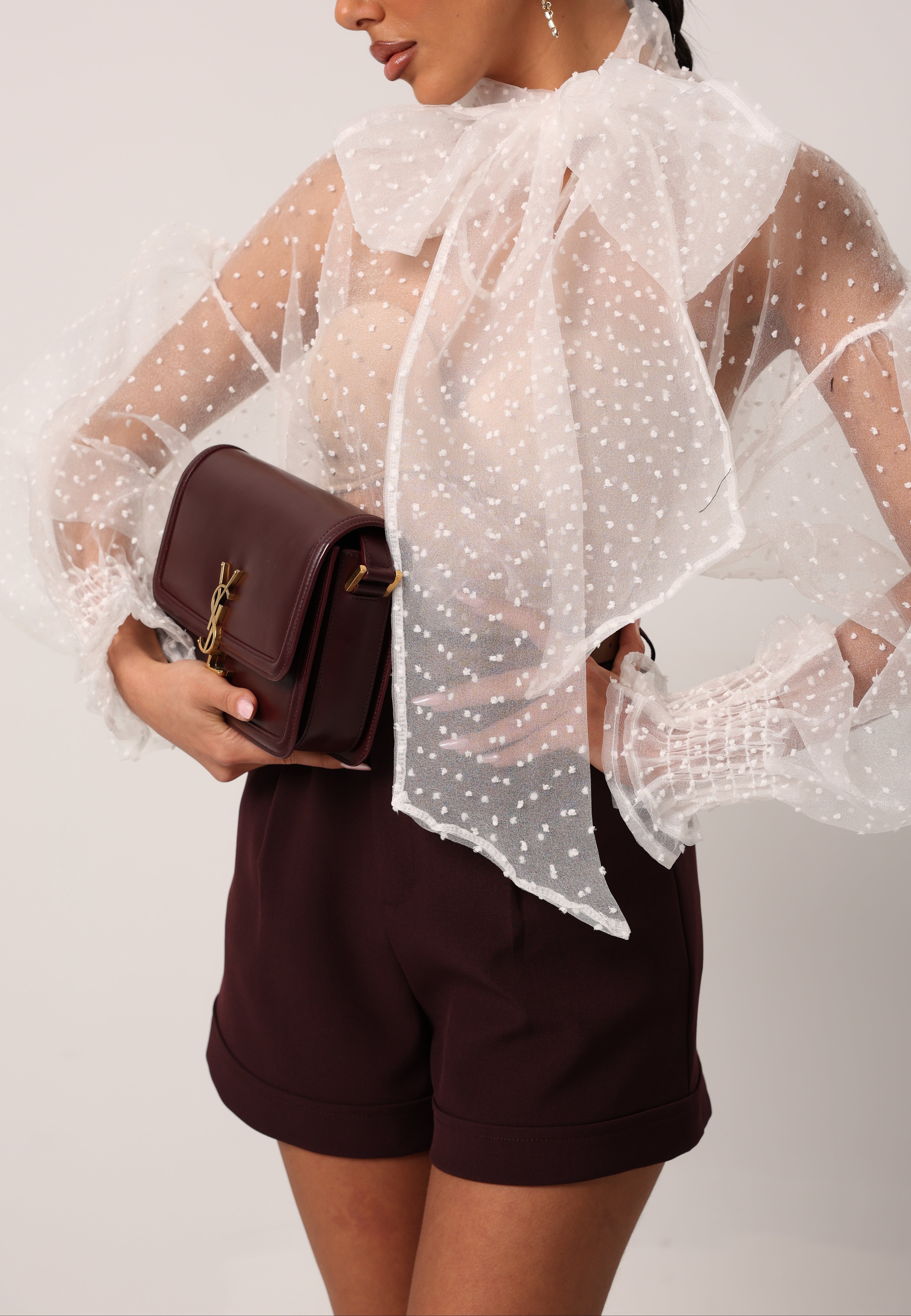 BLUSA TULLE RHEA BIANCA BY LUMINA