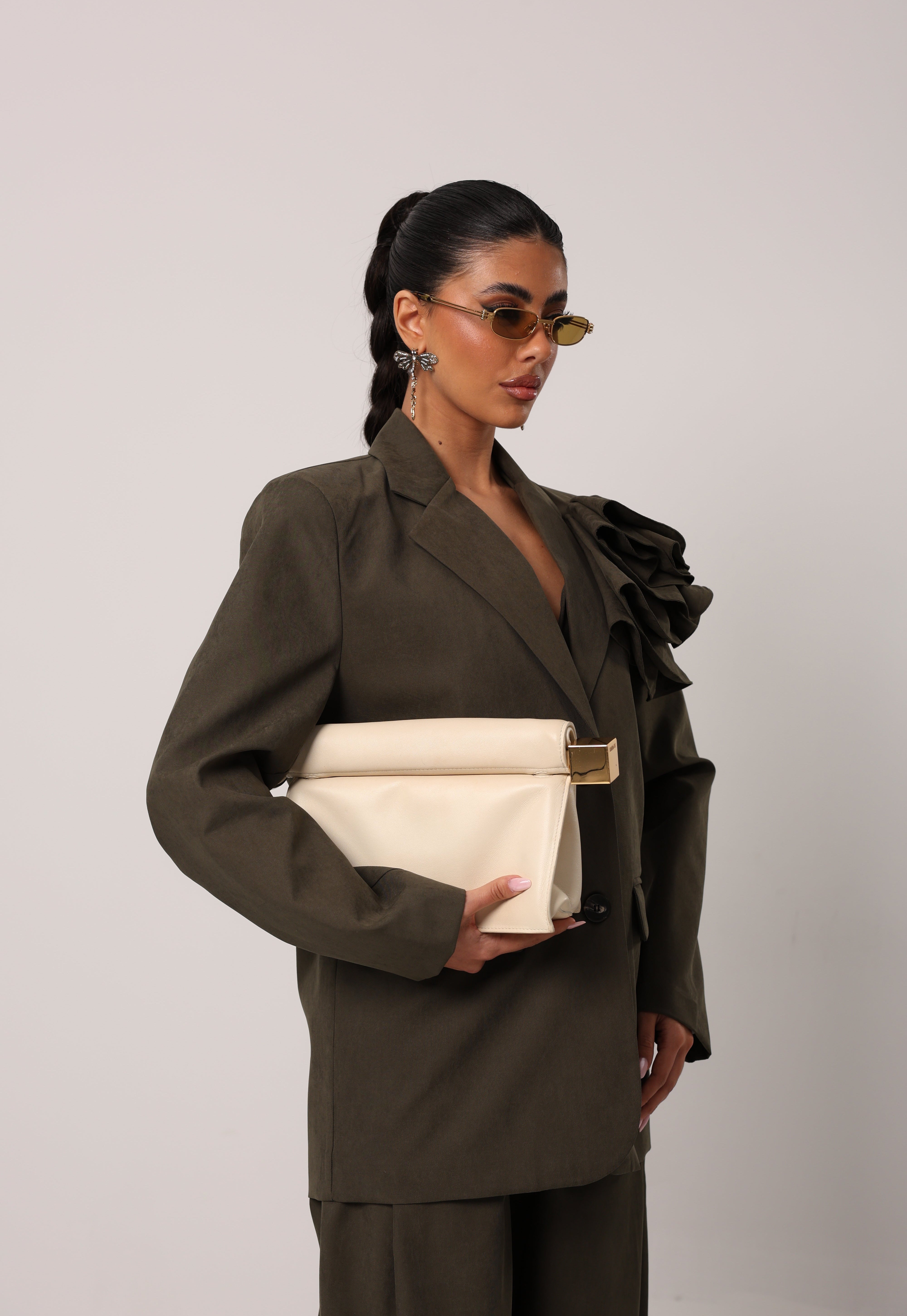 BLAZER ROUCHES BESSIE VERDE BY LUMINA