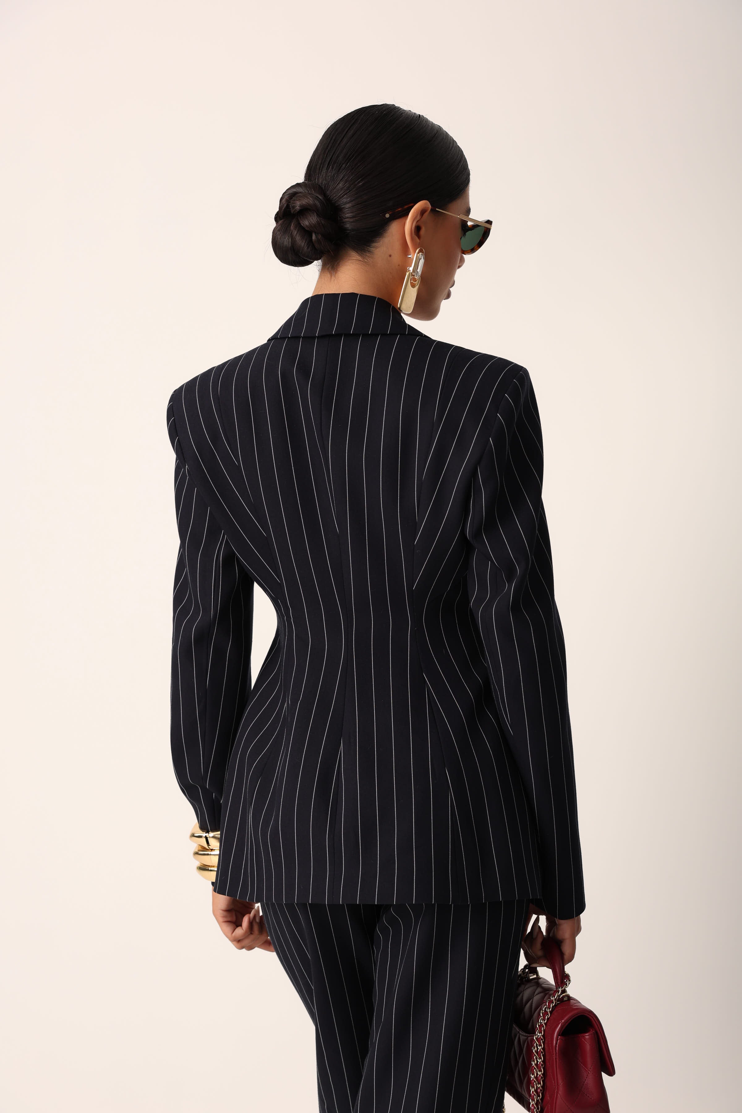 BLAZER GESSATO ILEANA BLU BY MARZIA MANGO