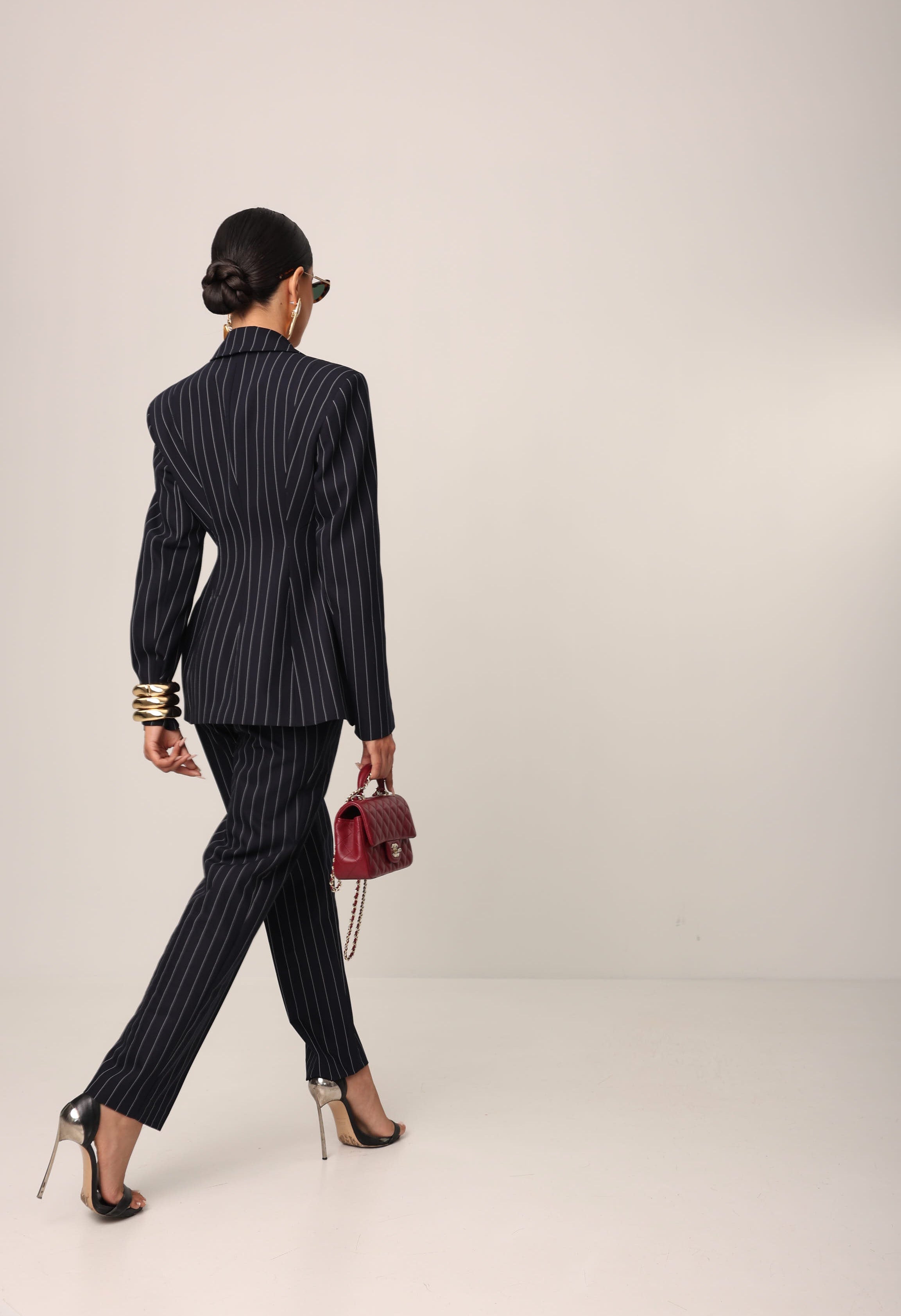 BLAZER GESSATO ILEANA BLU BY MARZIA MANGO