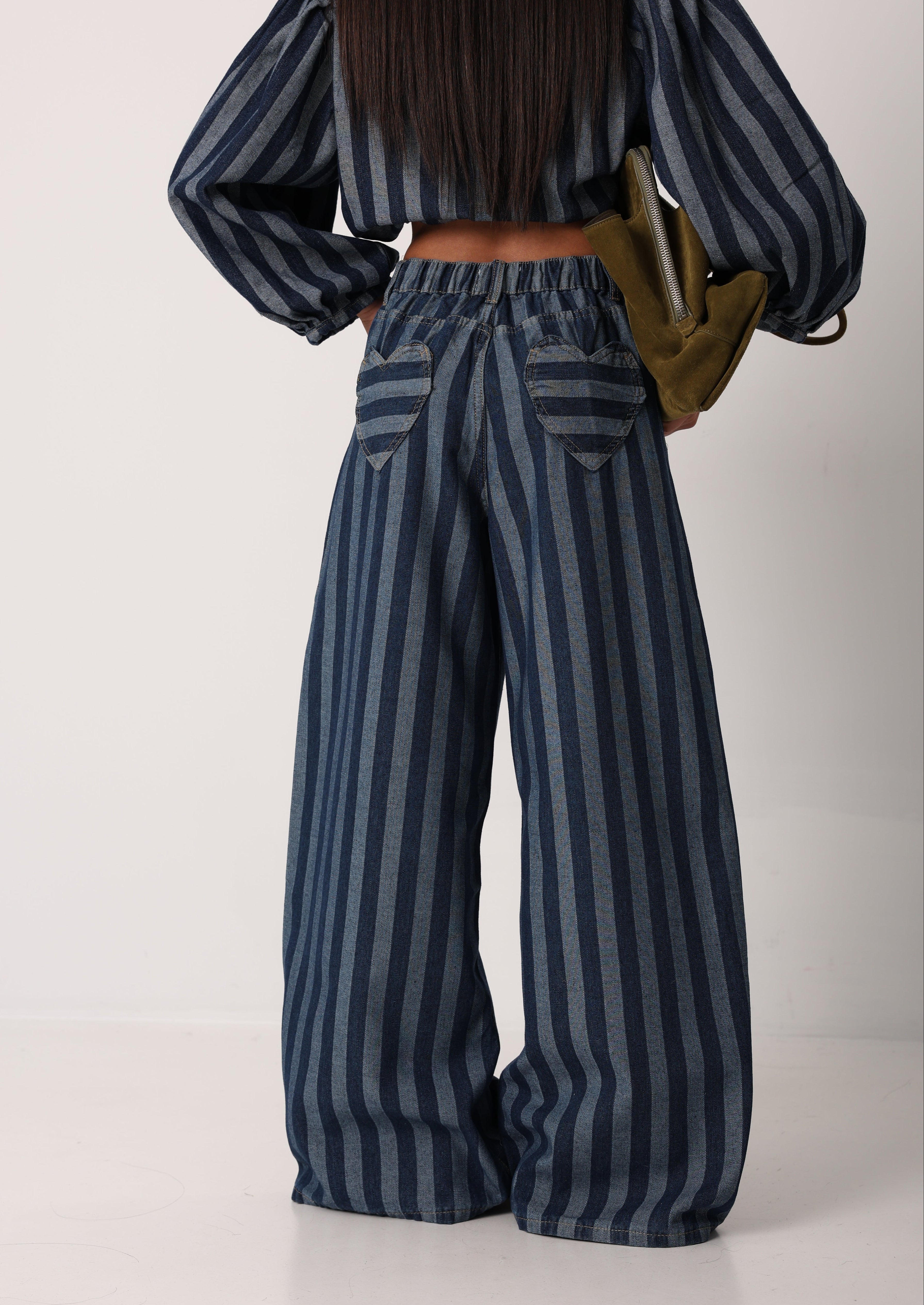 PANTALONI RIGHE MELANIE DENIM