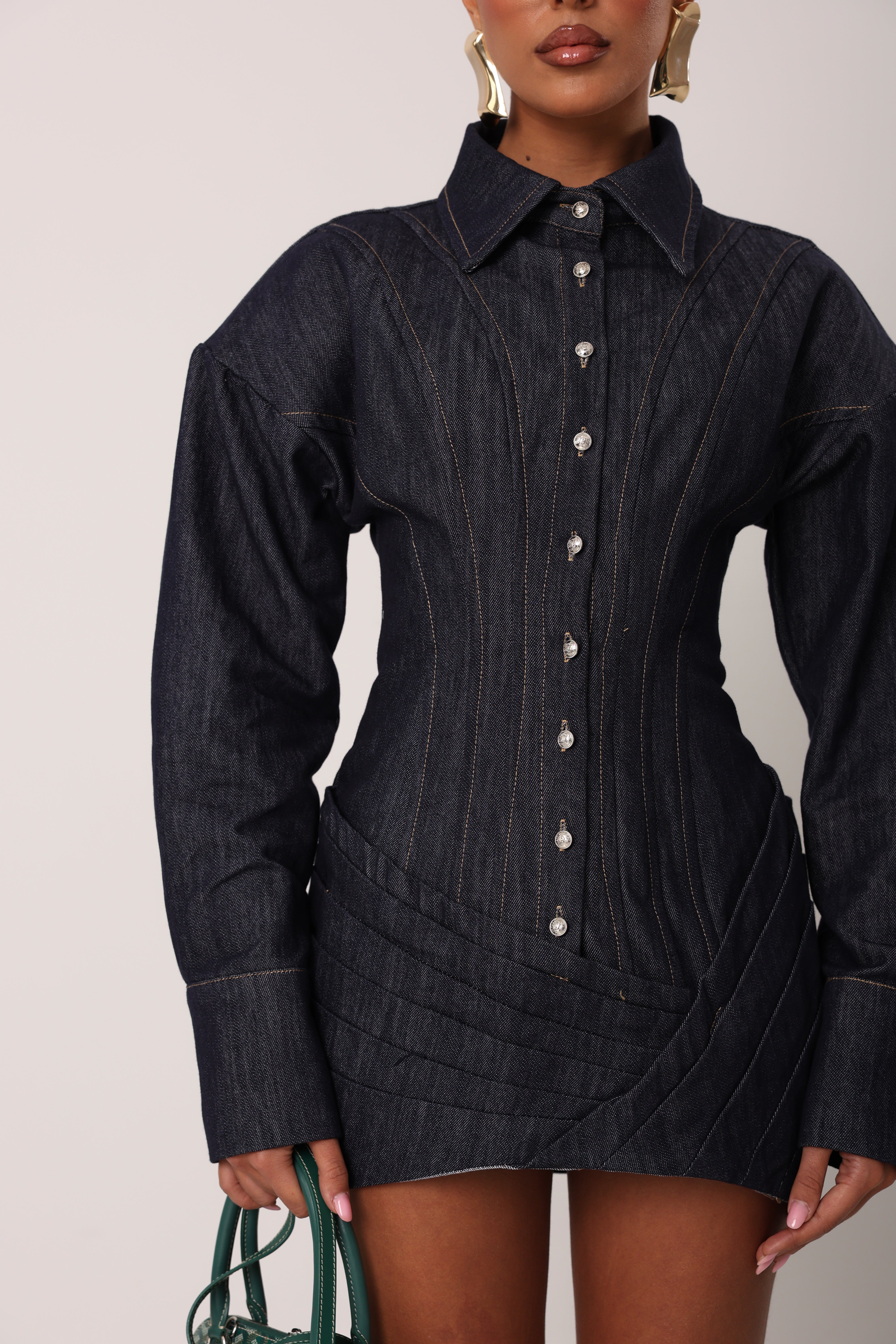 VESTITO SPALLINE MARGARITA DENIM SCURO