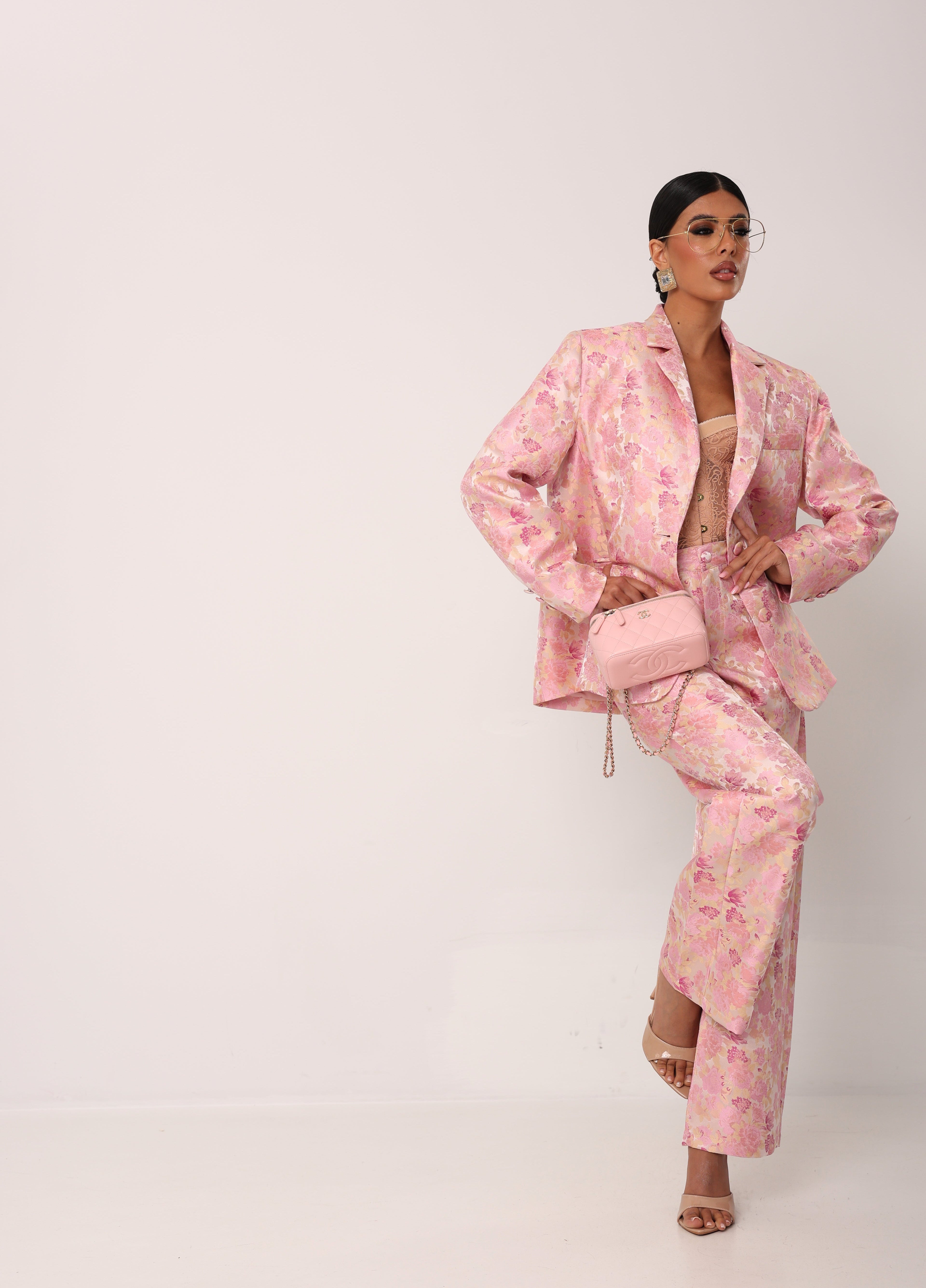 PANTALONI FIORATI TAMMY ROSA