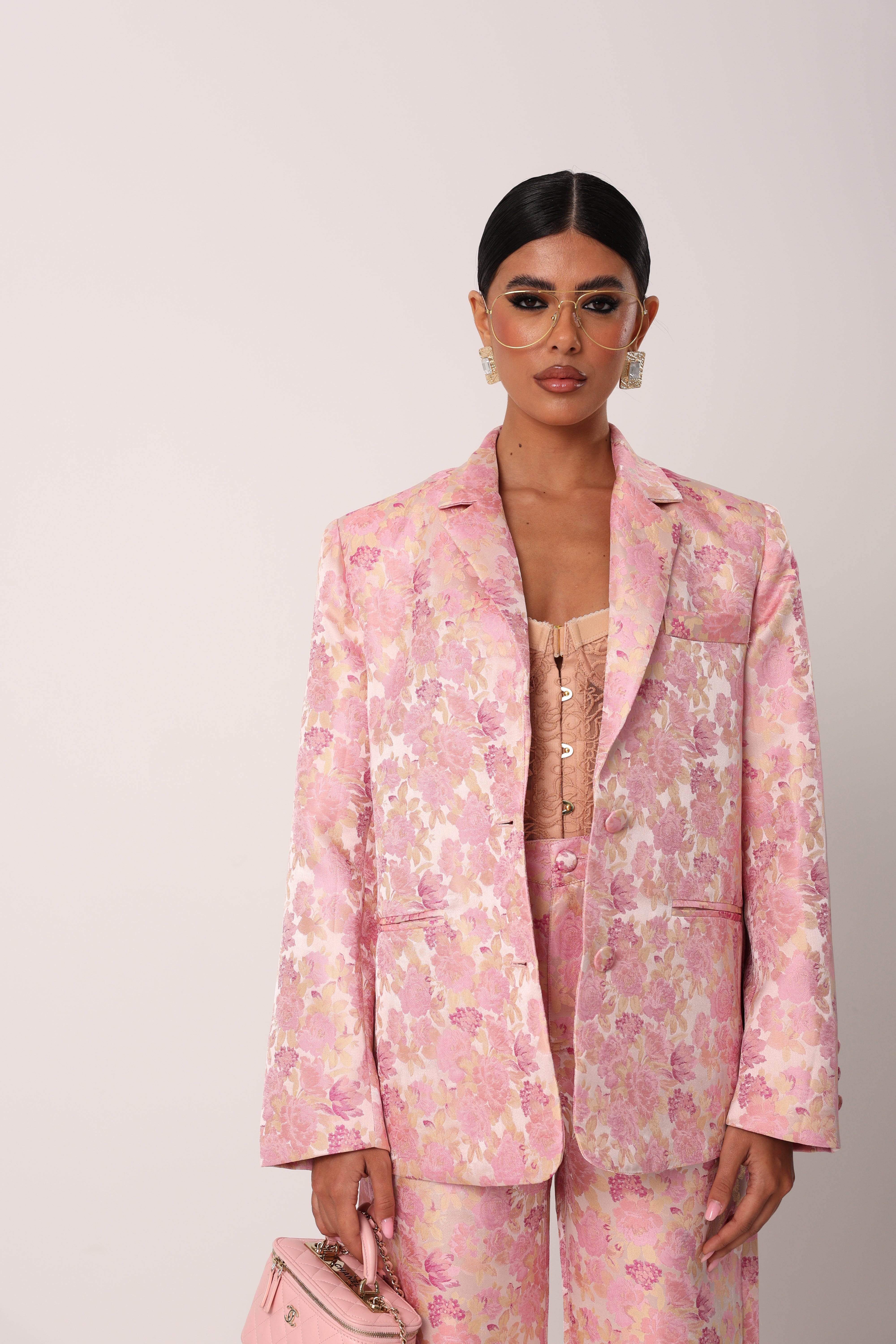 BLAZER FIORATO TAYLOR ROSA