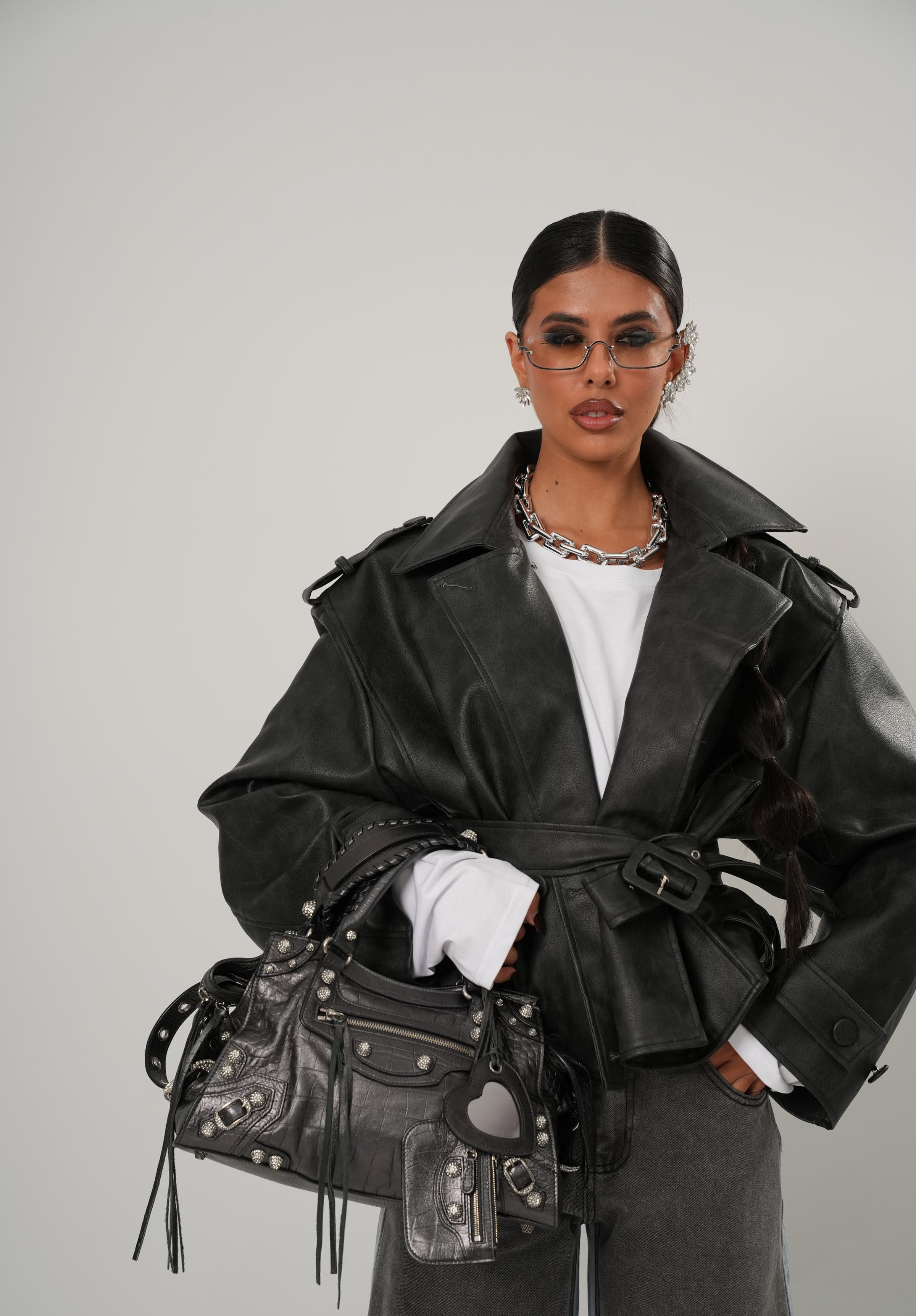 CHIODO ECOPELLE ZELANDA NERO