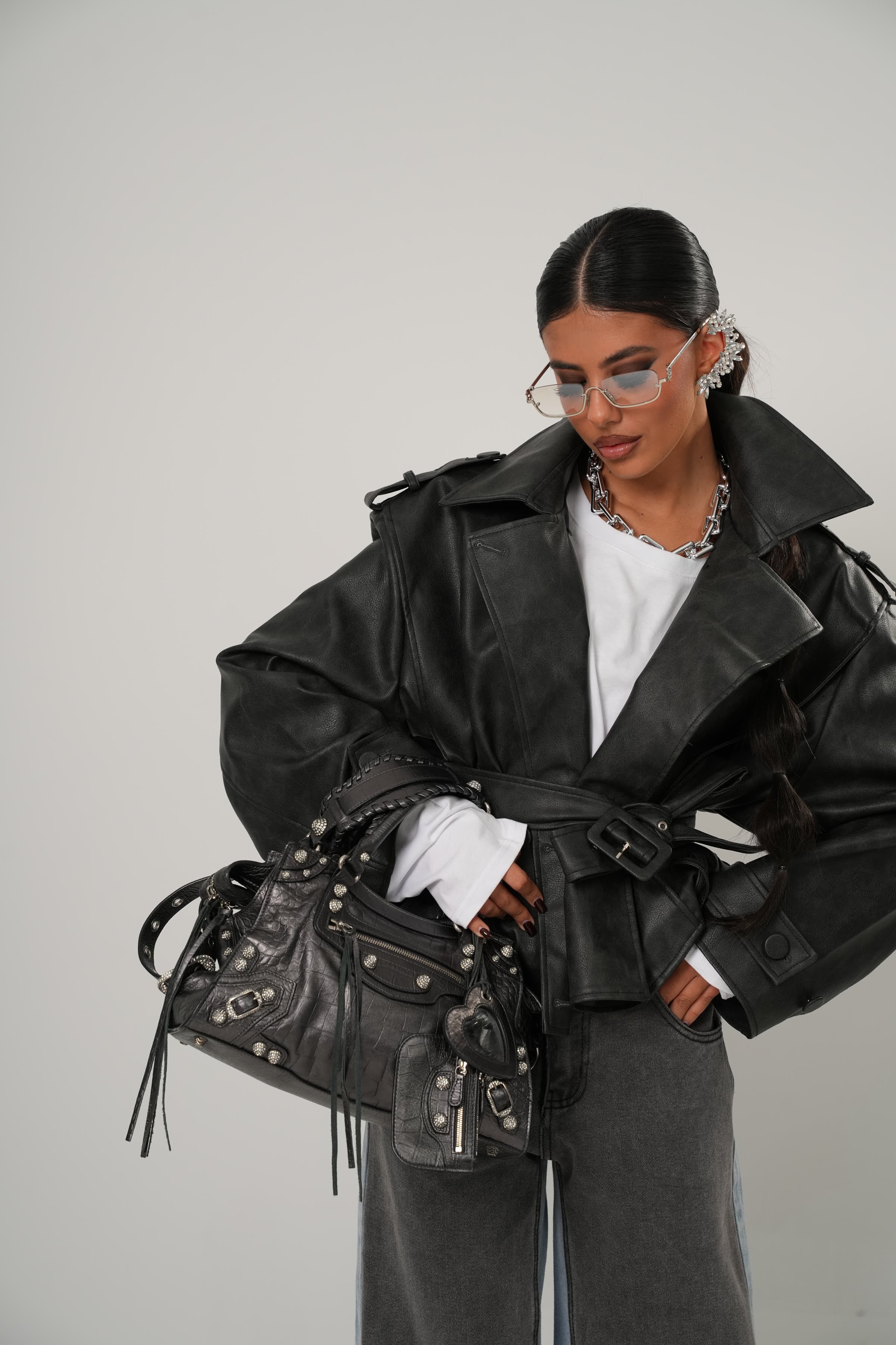 CHIODO ECOPELLE ZELANDA NERO