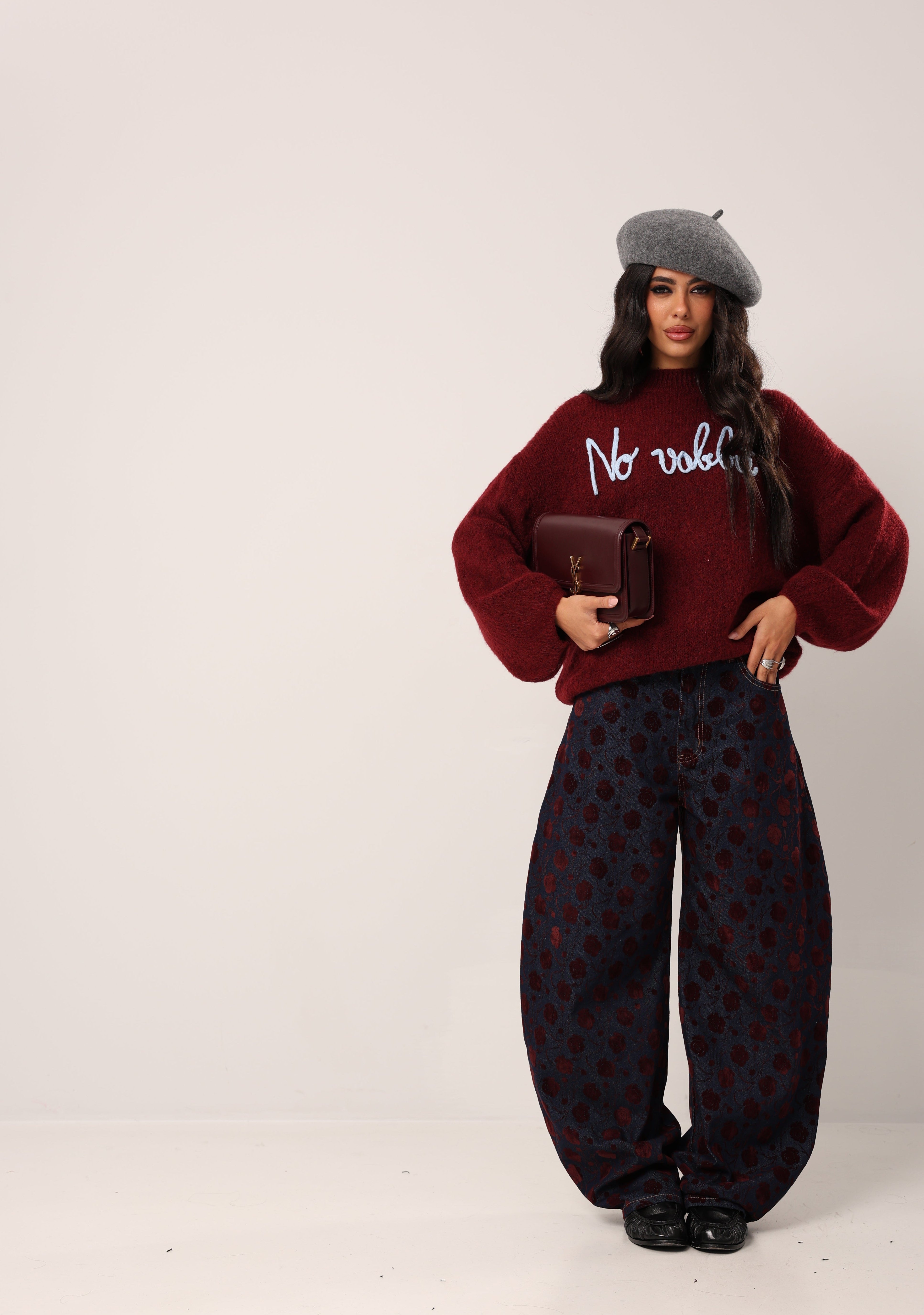 JEANS VELVET ROSE DENIM SCURO