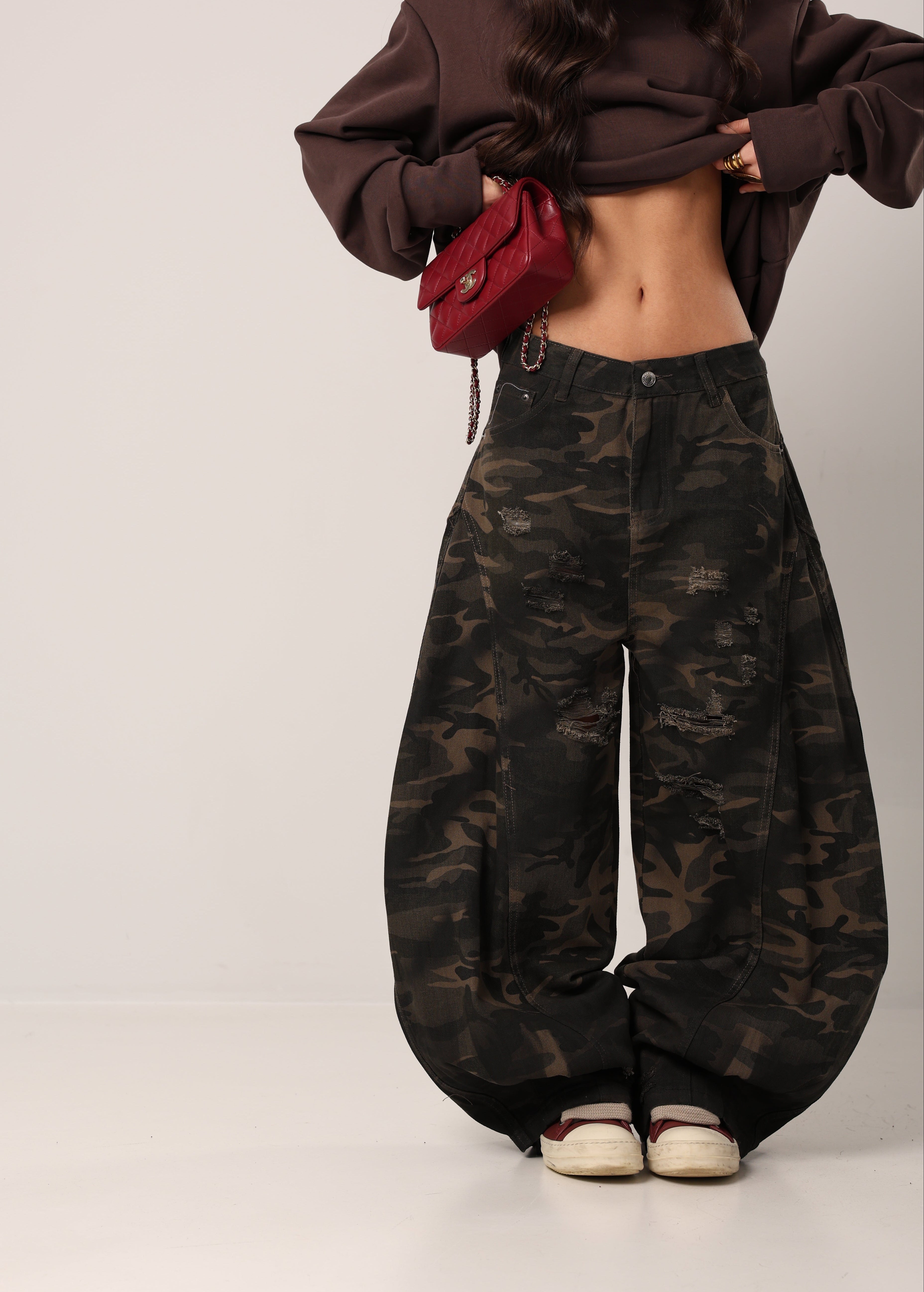 JEANS SFRANGIATO COSMO CAMOUFLAGE