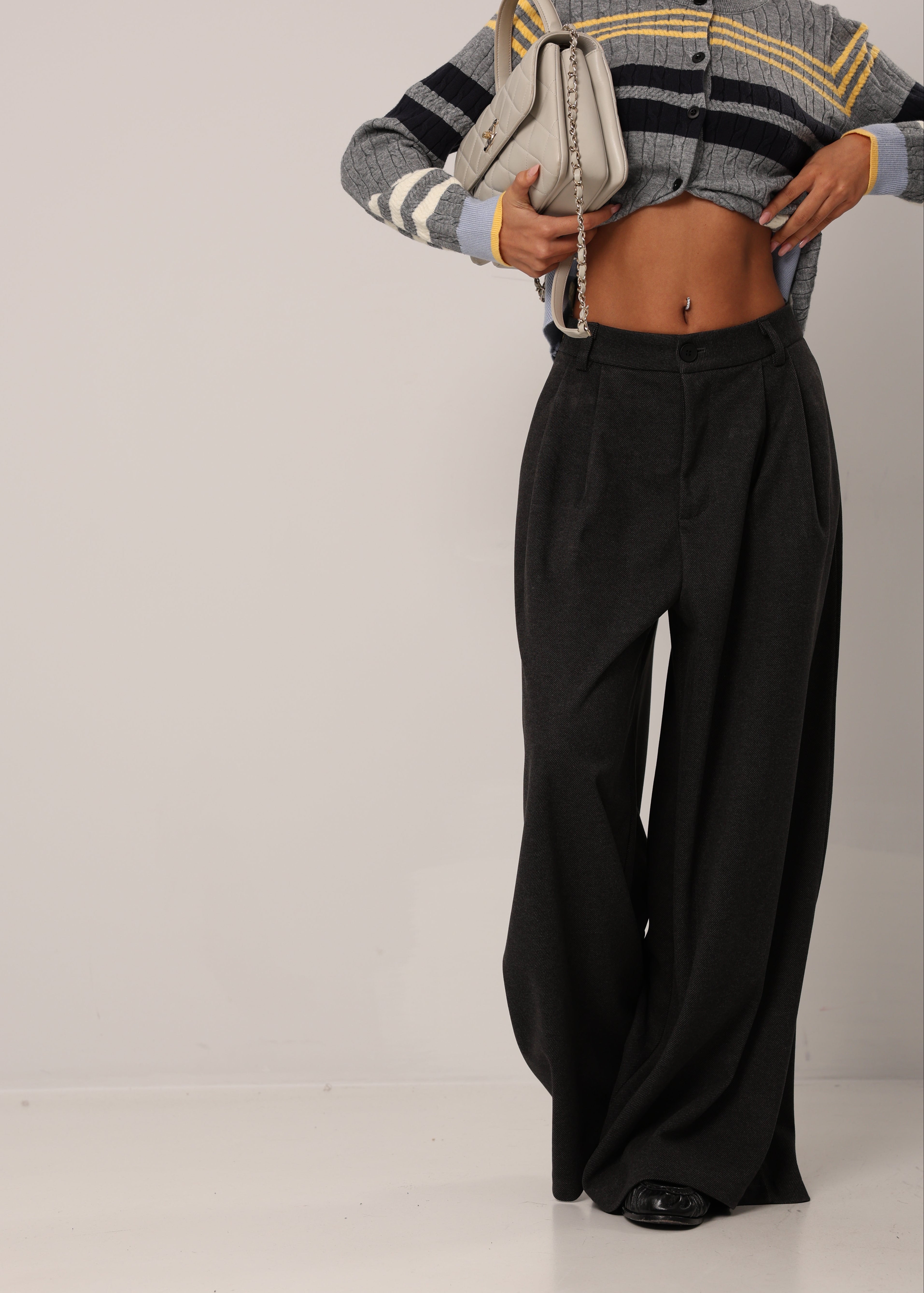 PANTALONI PINCES MARILEN GRIGI