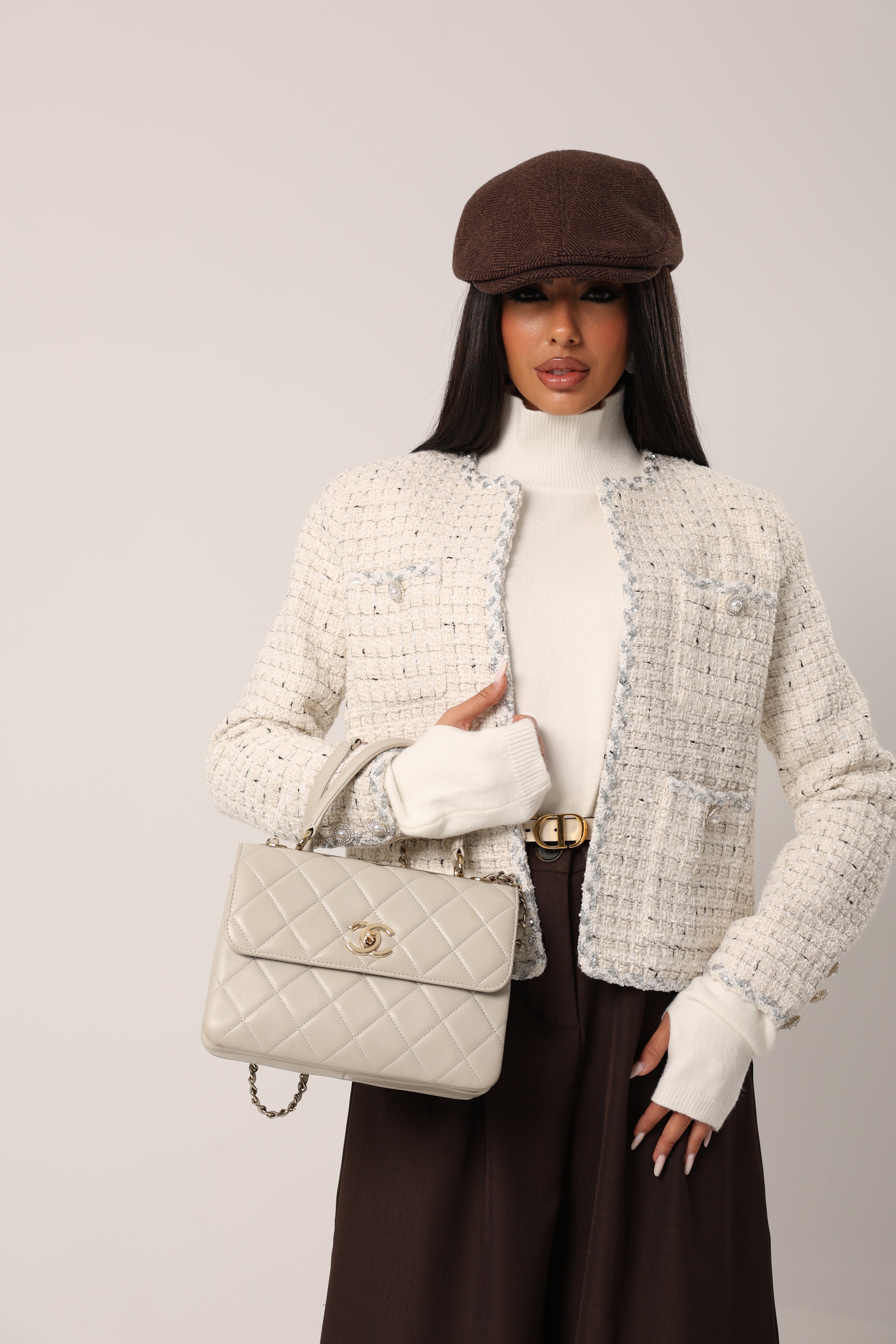 GIACCHINO TWEED MAGGY BIANCO