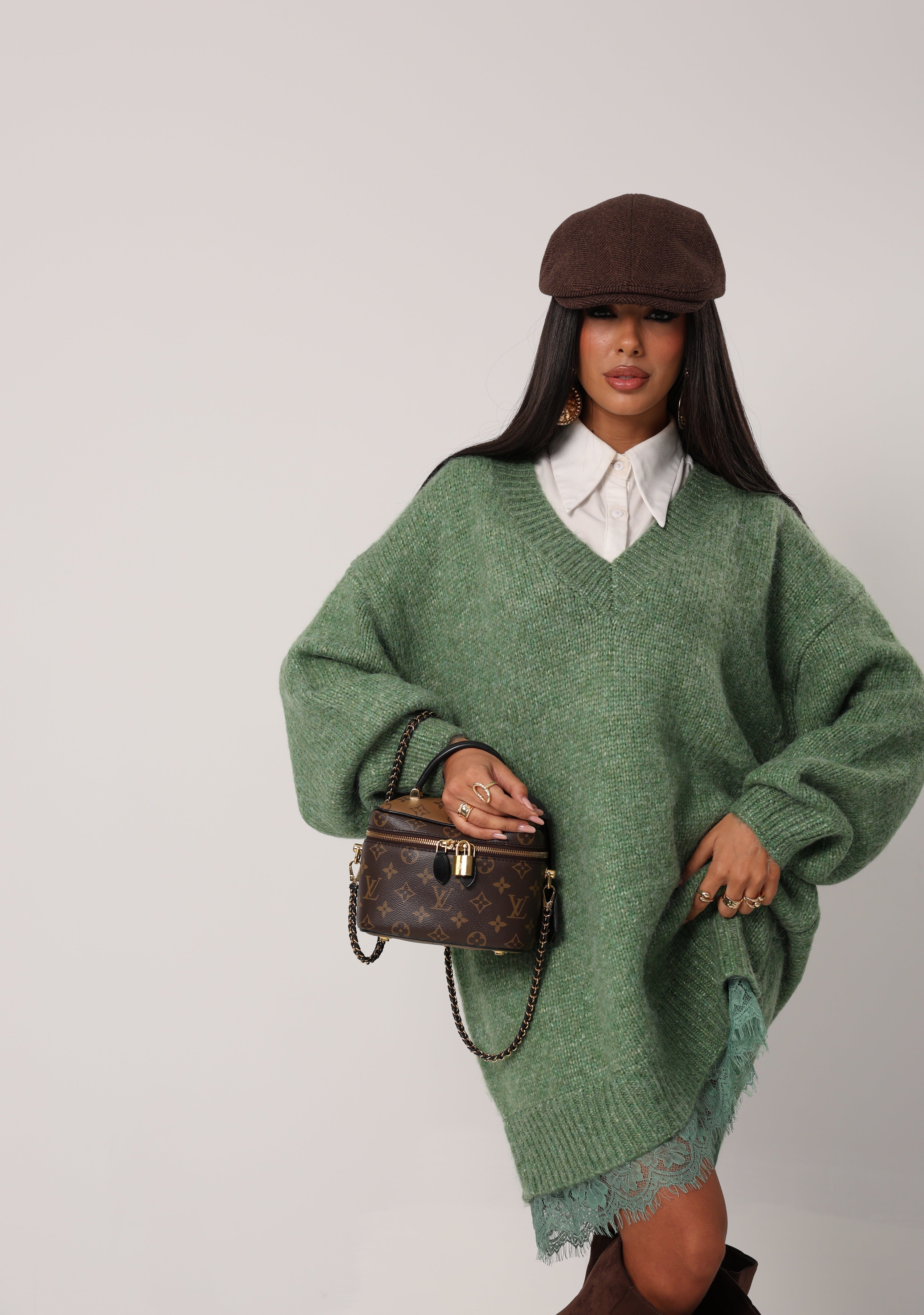 MAXI-PULL PIZZO TATIANA VERDE