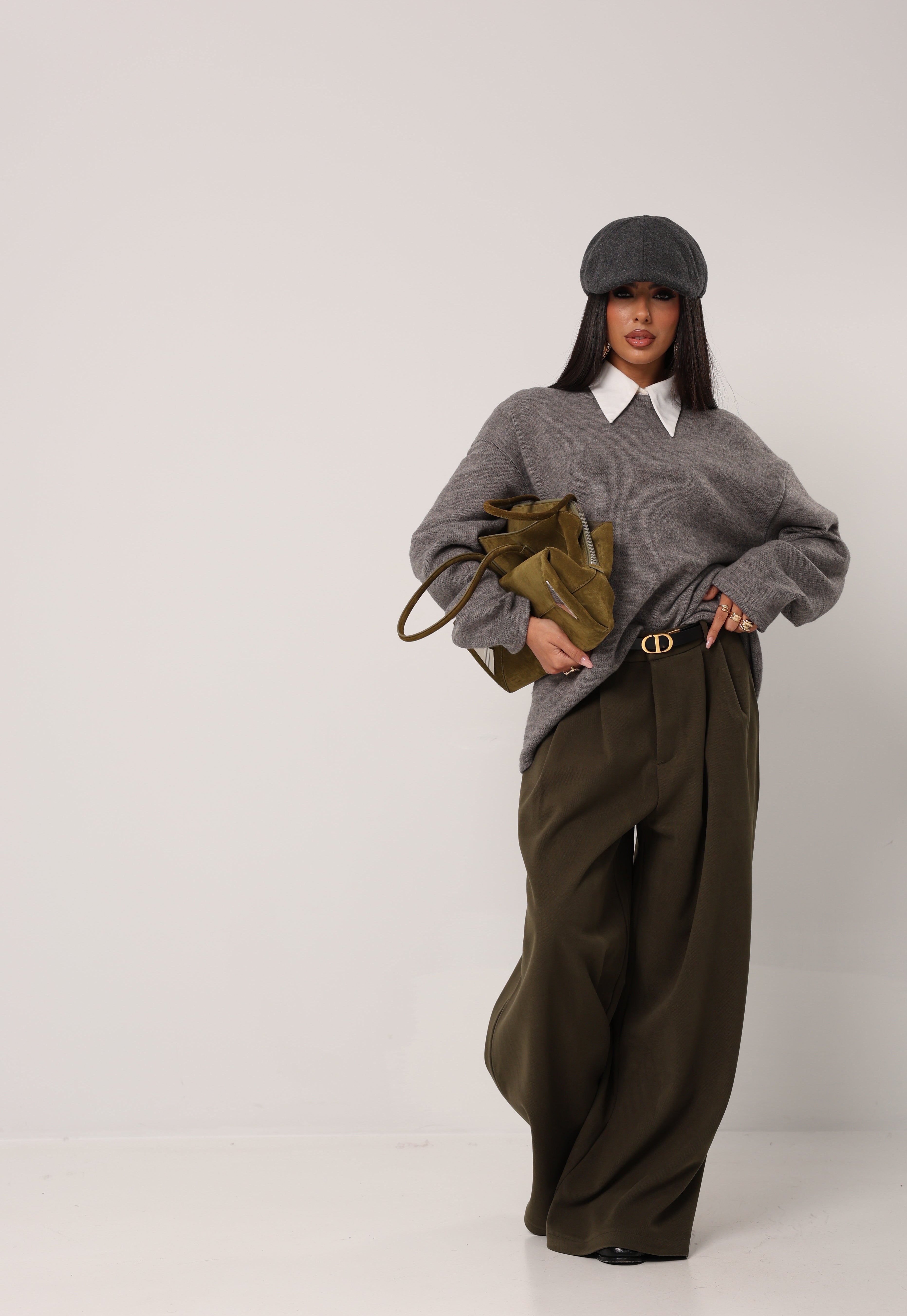 PANTALONI PINCES MARILEN VERDI