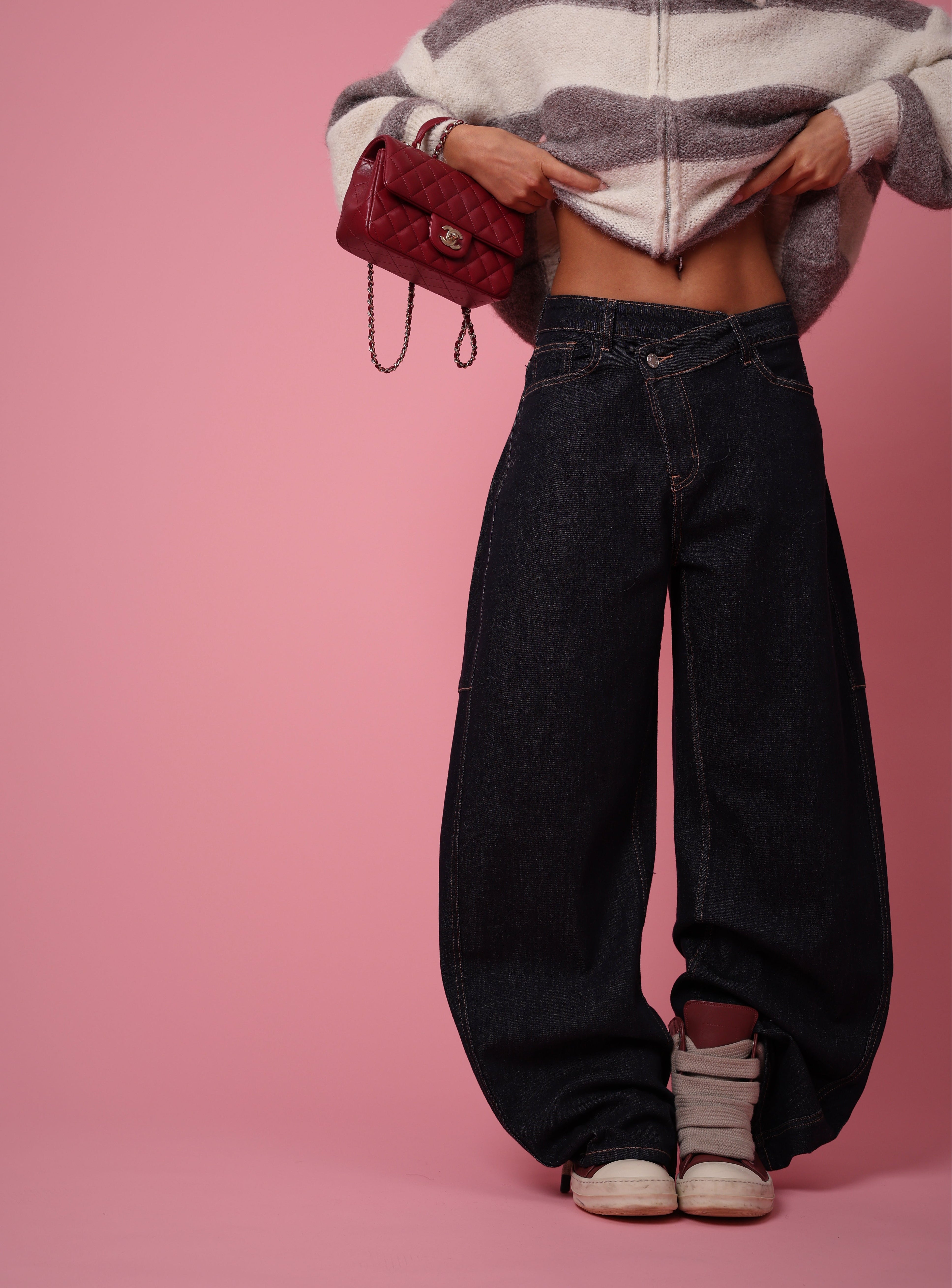 JEANS BALLOON FRANK DENIM SCURO