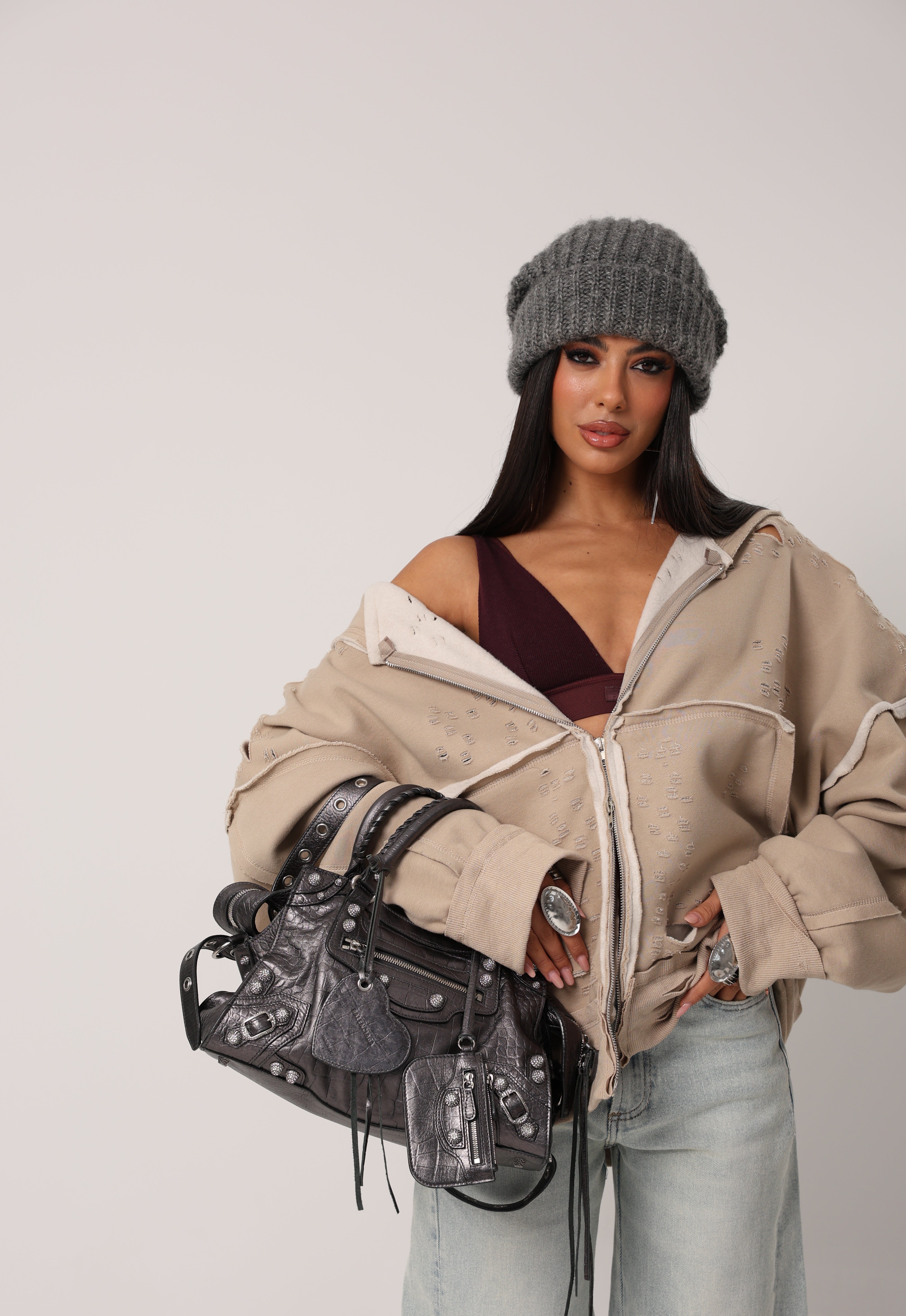 FELPA ROTTURE HURY BEIGE