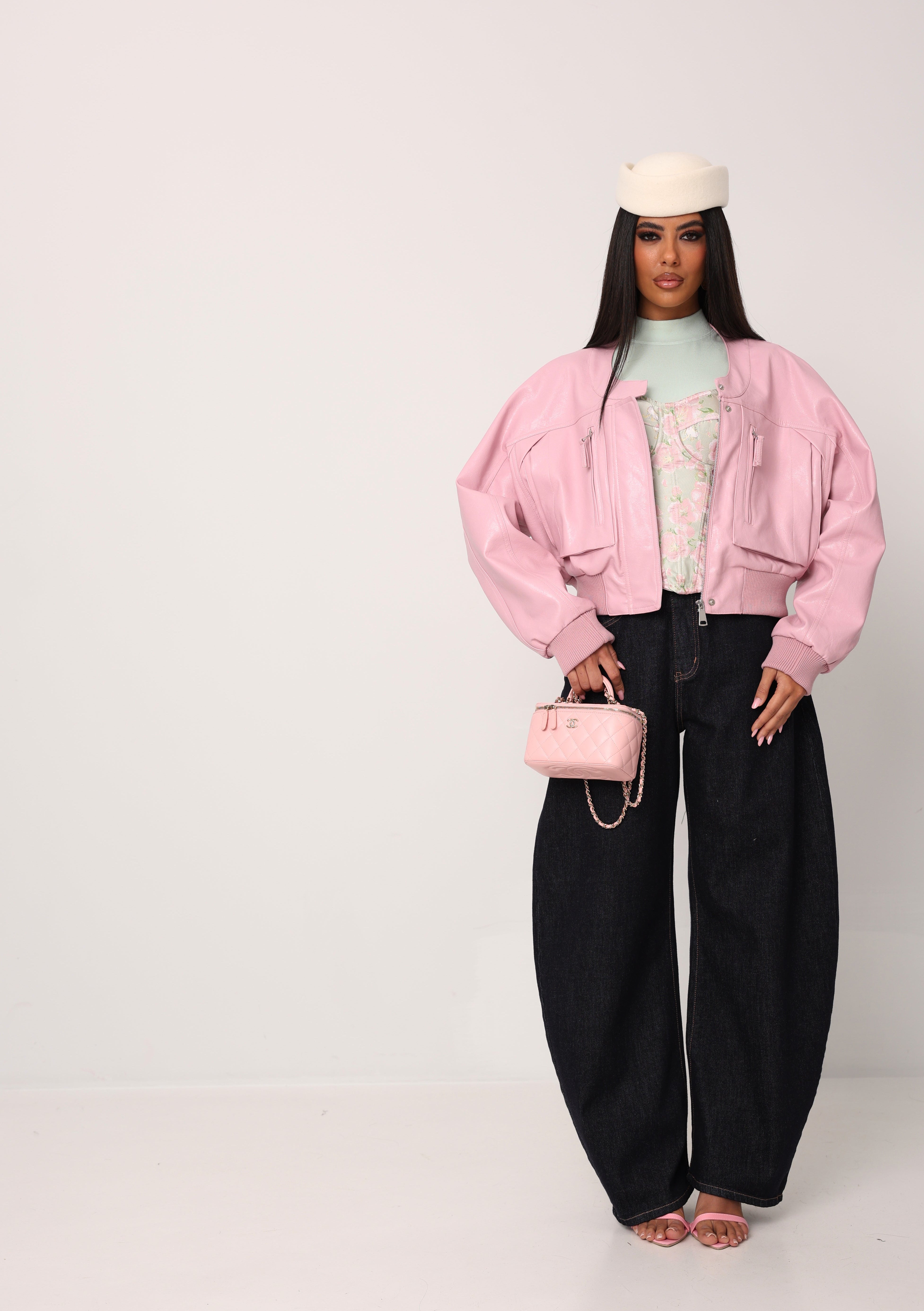 BOMBER ECOPELLE DITRA ROSA