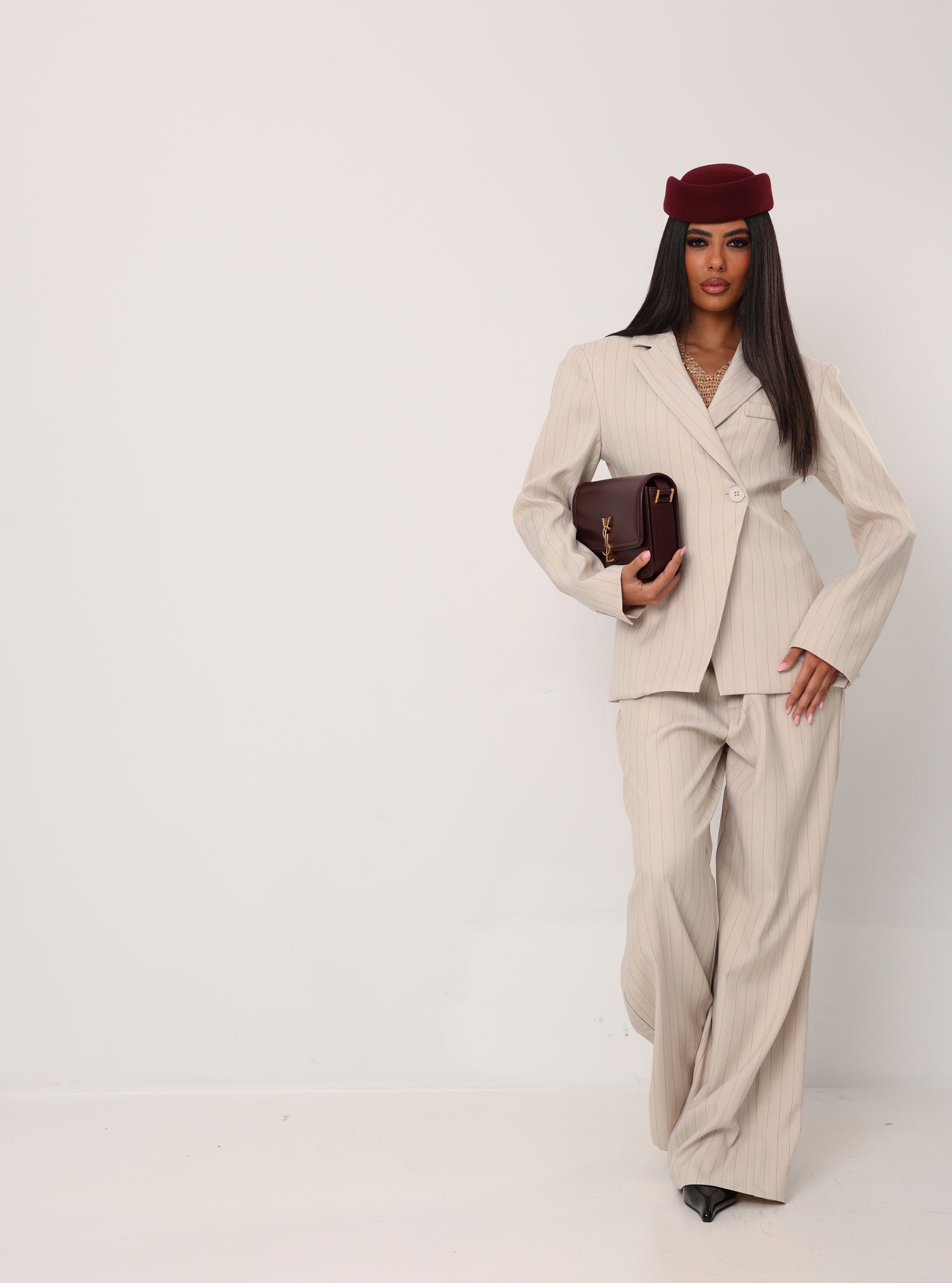 TAILLEUR GESSATO VALIA BEIGE