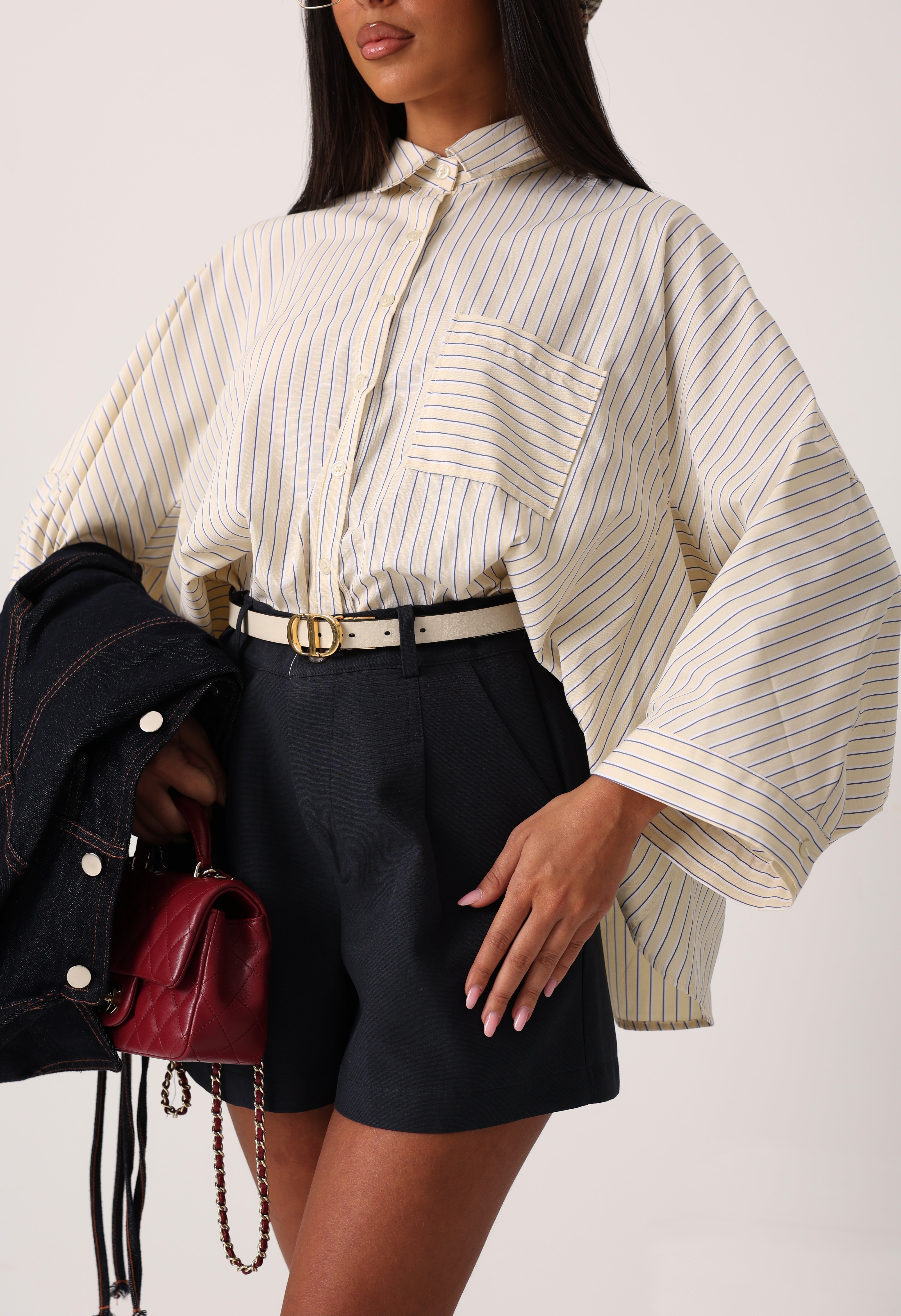 CAMICIA RIGHE MOLLY GIALLA/BLU