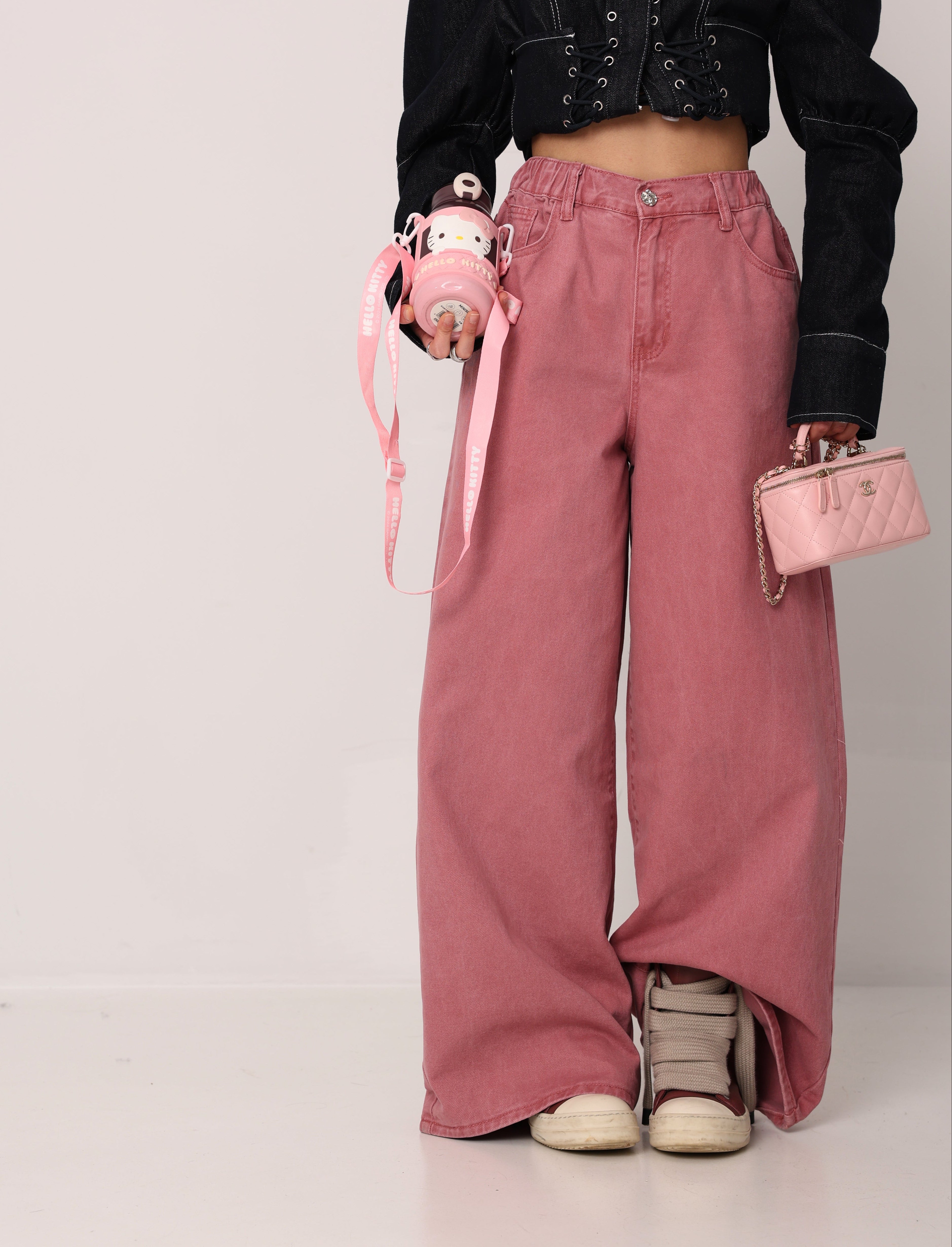 JEANS PALAZZO MILDRED ROSA