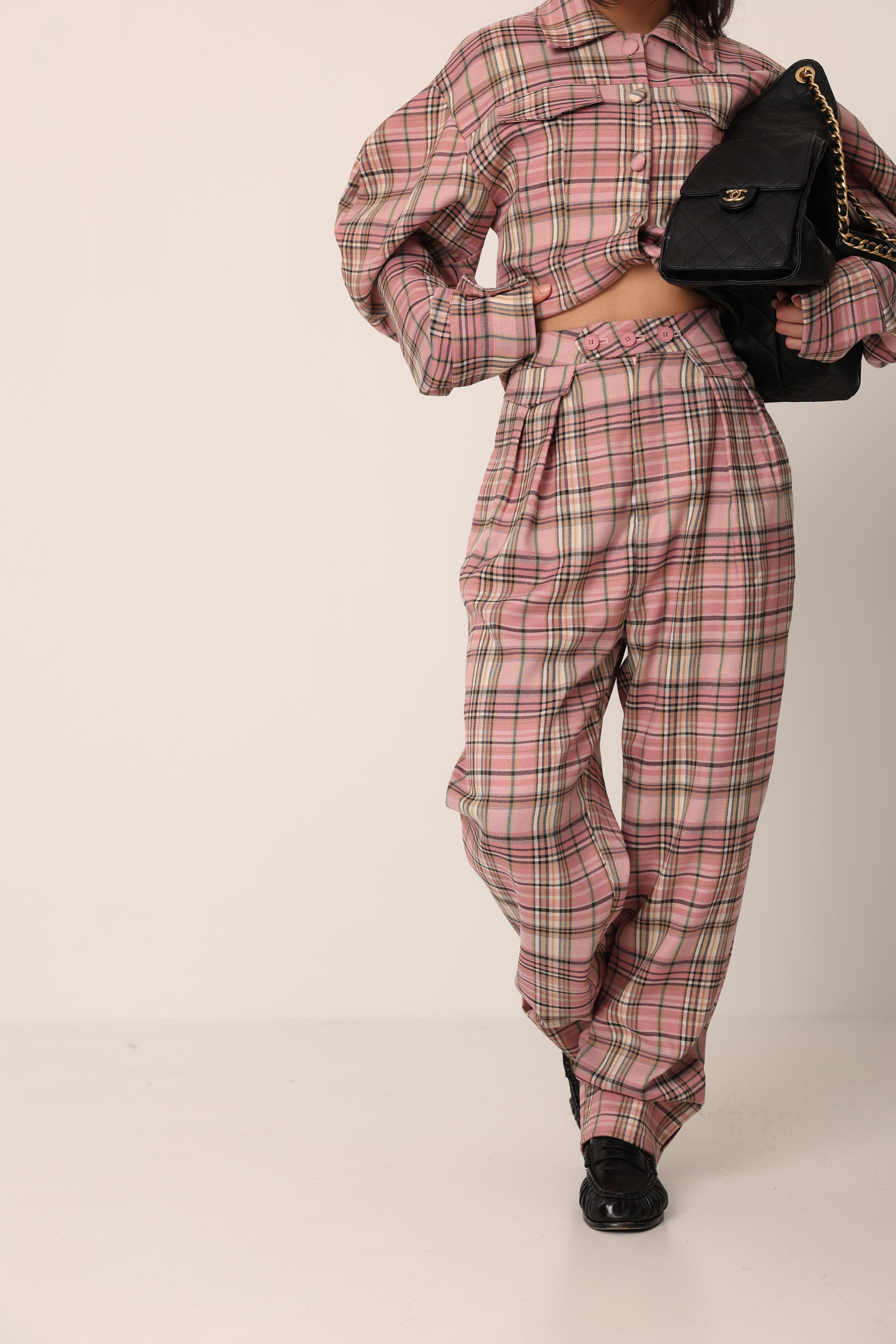 TAILLEUR TARTAN SABRINA ROSA