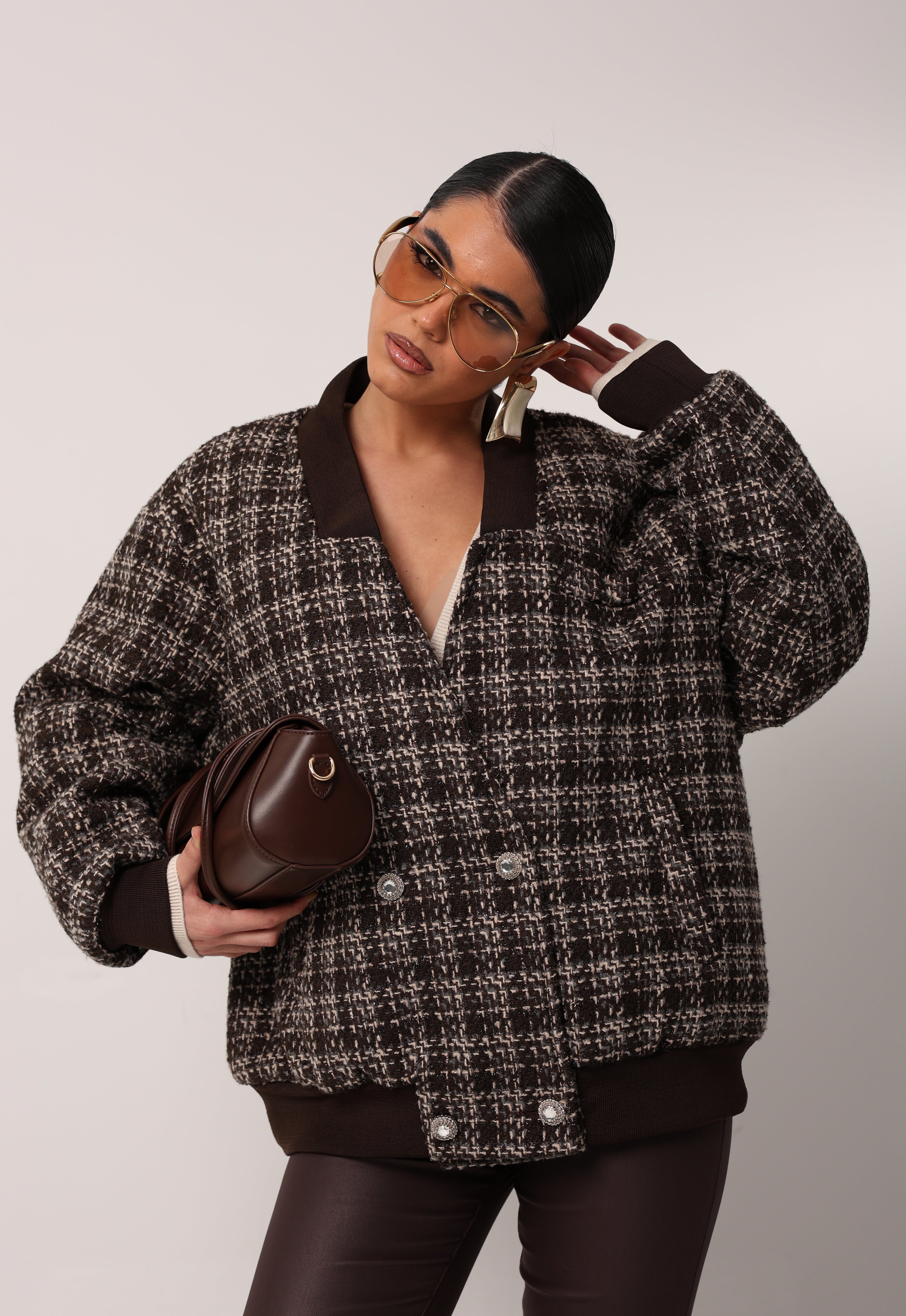 GIACCHINO TWEED LIONE MARRONE