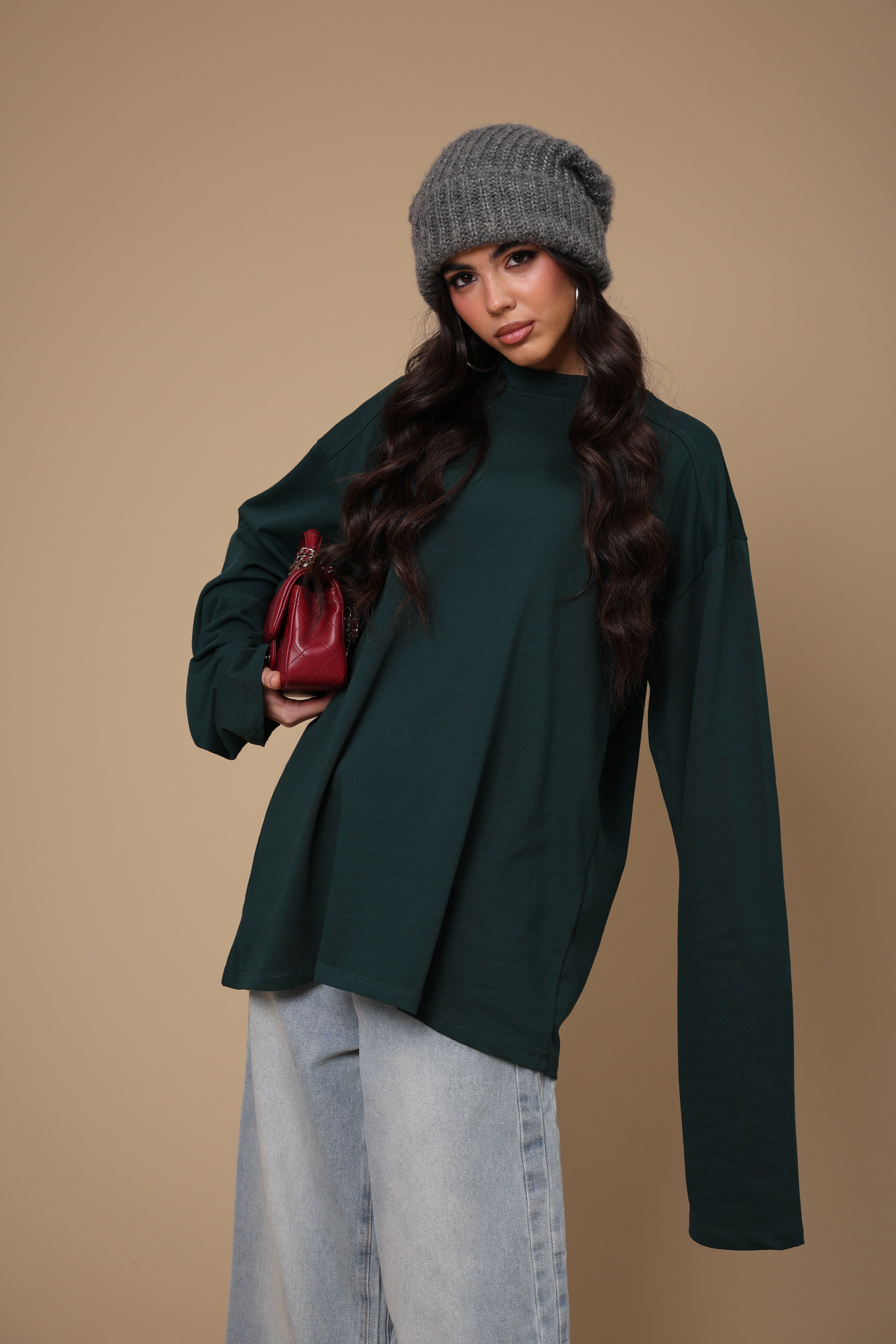 MAGLIA MANICHE LUNGHE SATURN VERDE BY MARZIA MANGO