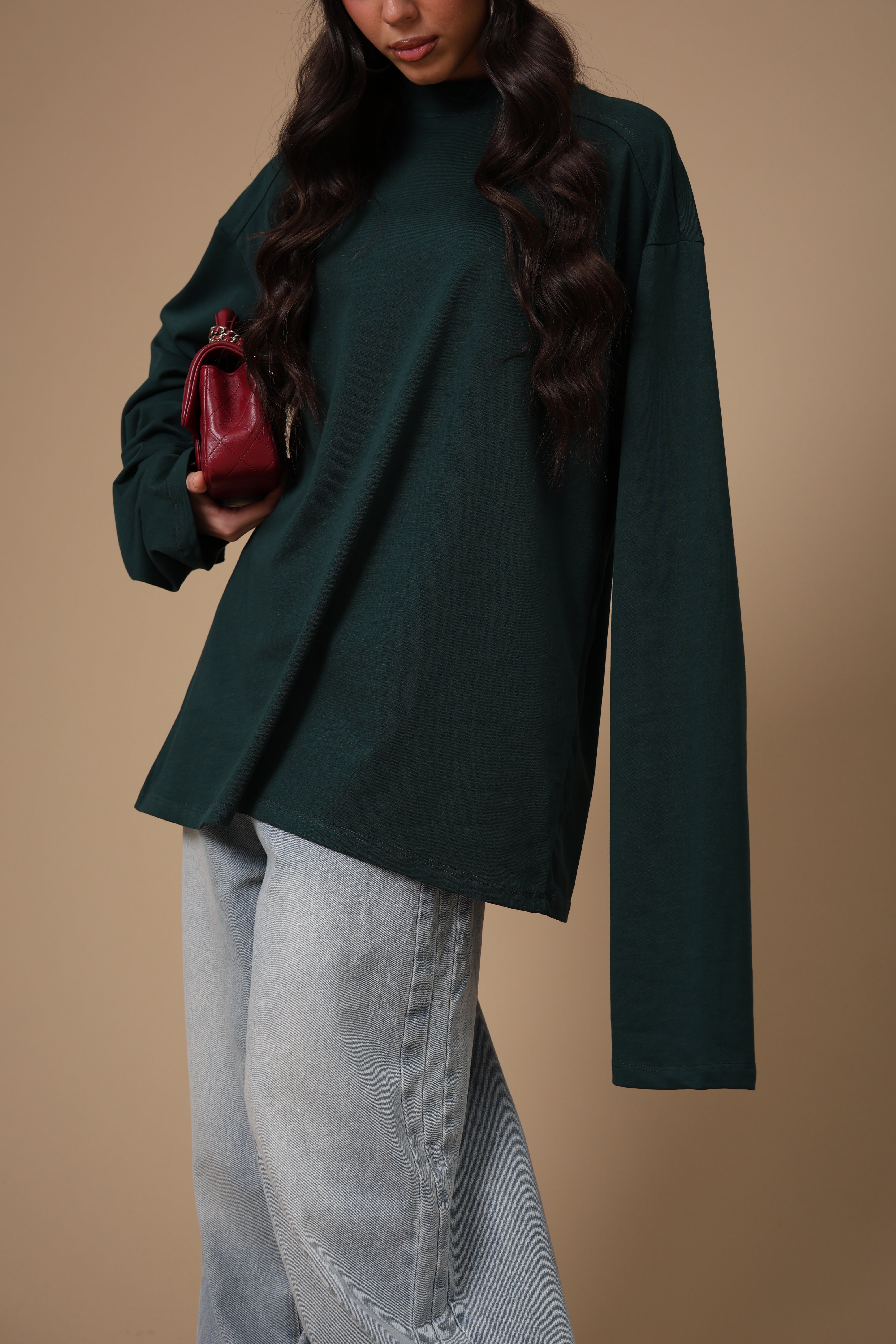 MAGLIA MANICHE LUNGHE SATURN VERDE BY MARZIA MANGO