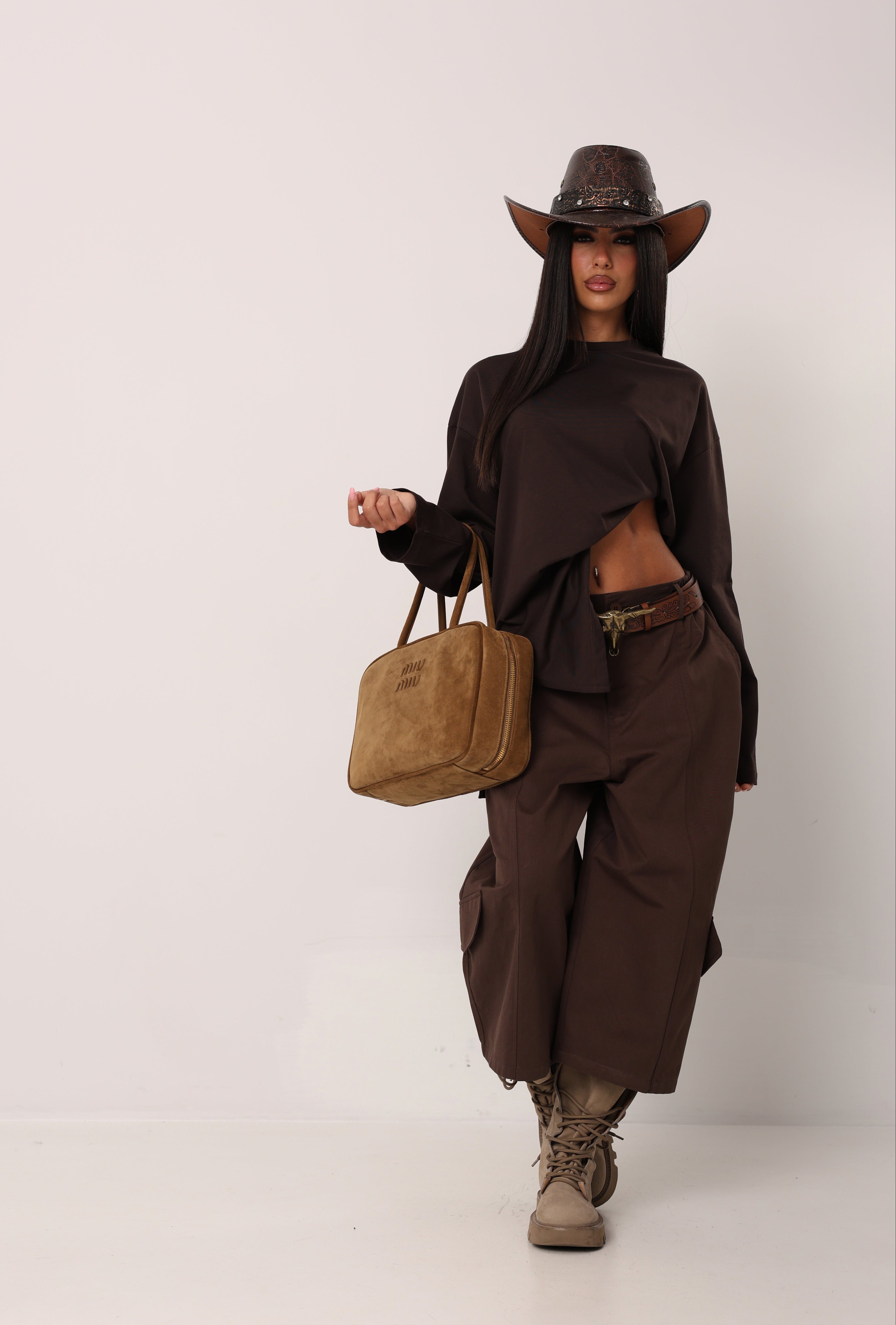 PANTALONI MONEY MARRONI