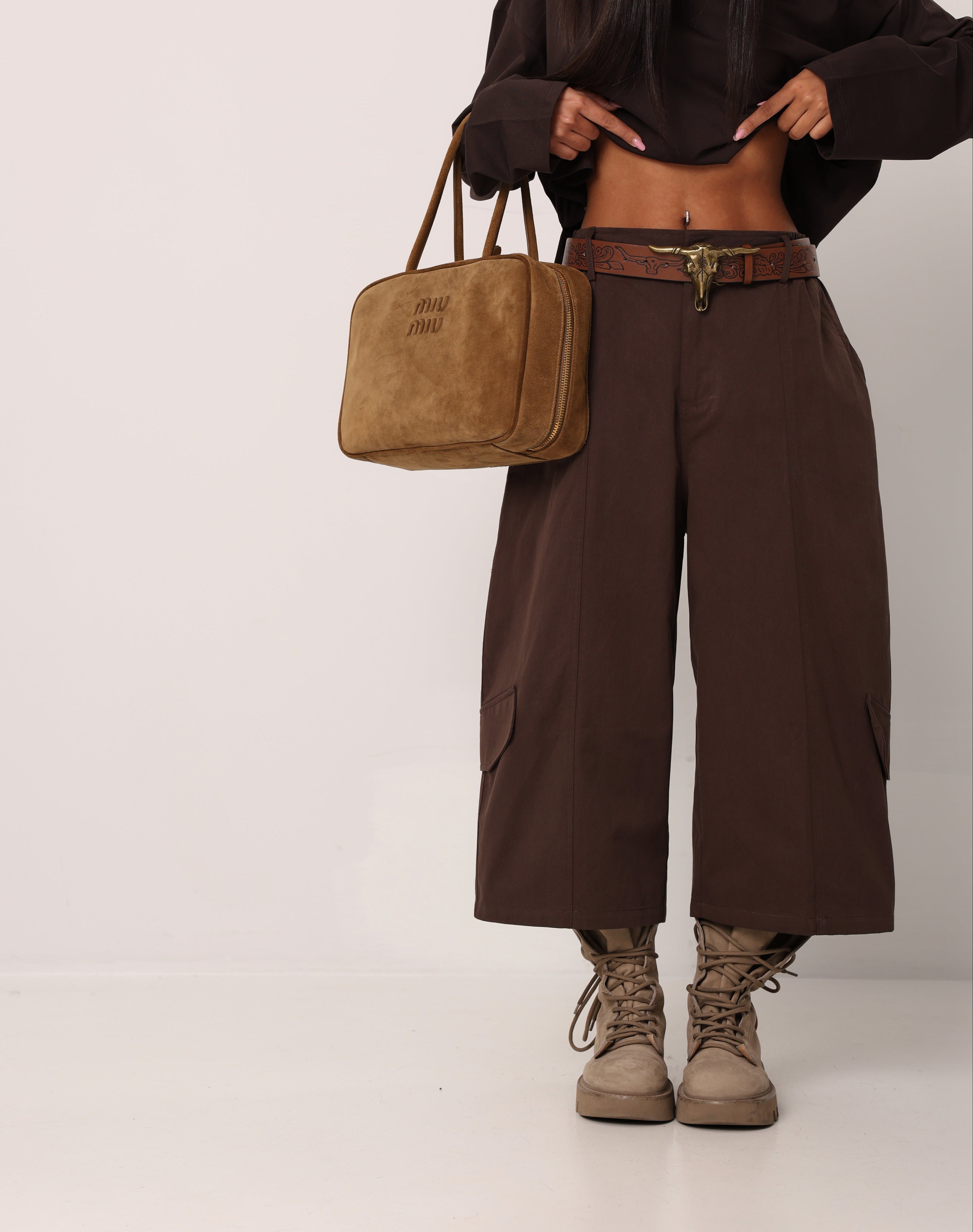 PANTALONI MONEY MARRONI