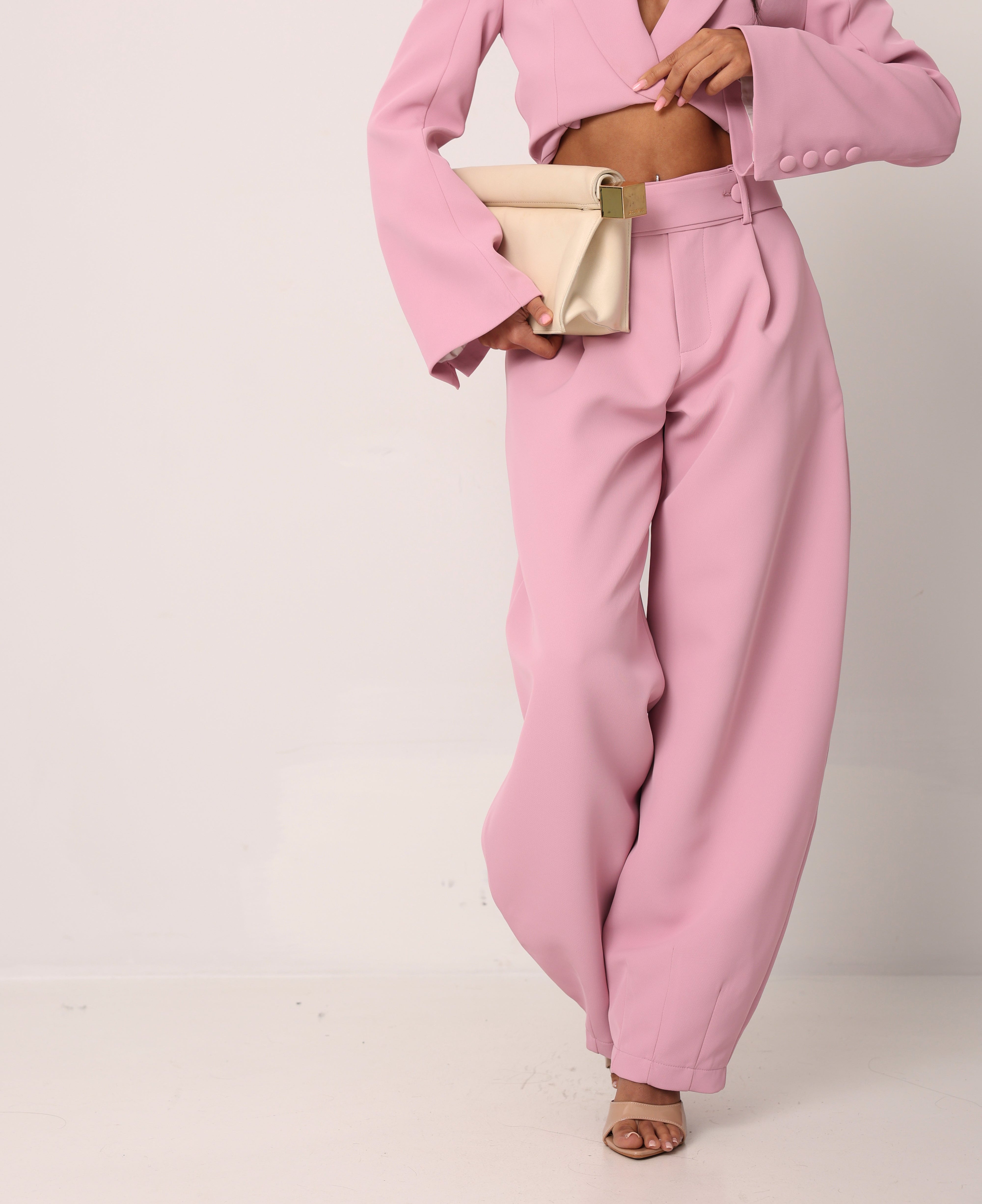 PANTALONI CINTURA KONNOR ROSA BY LUMINA