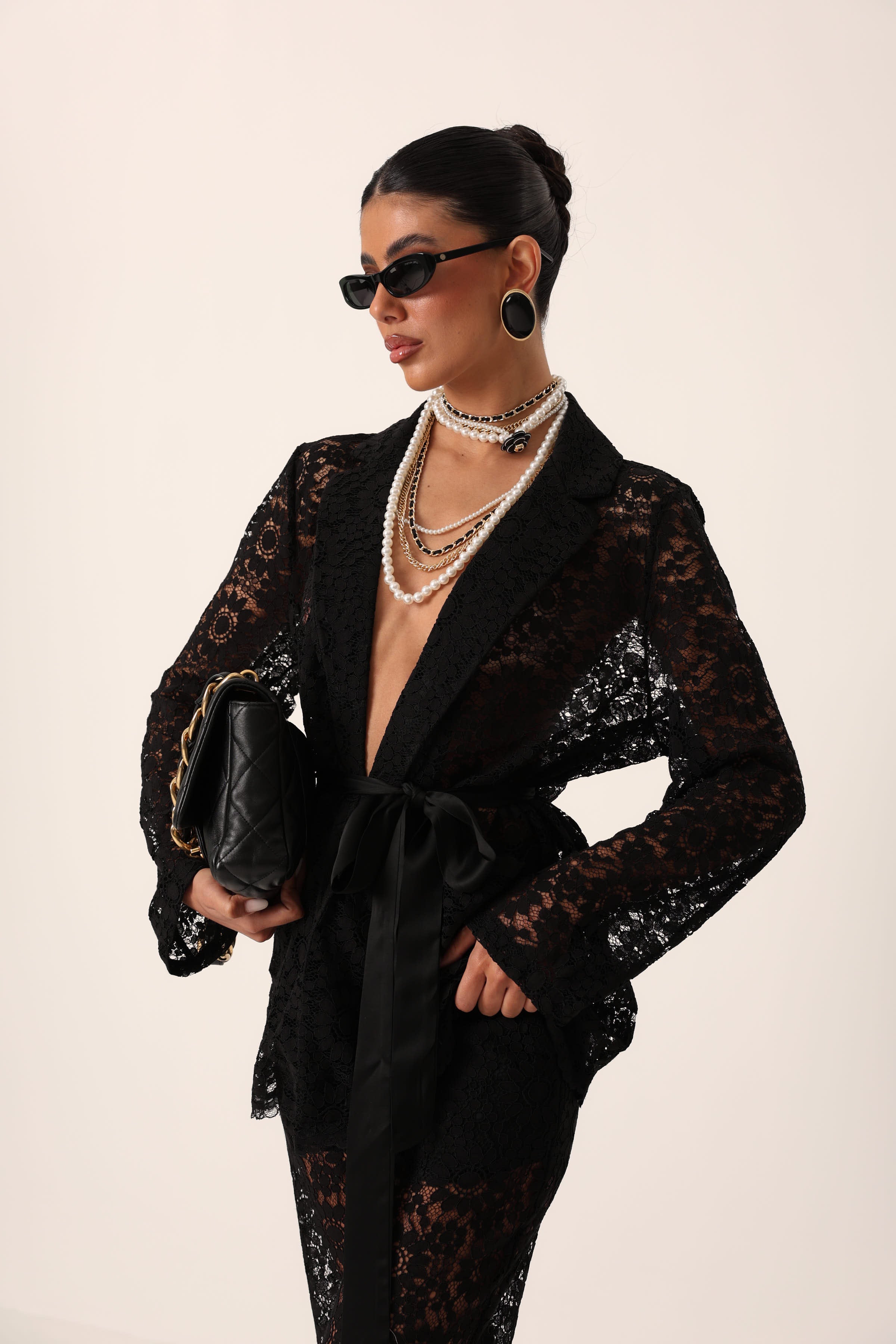 GIACCA PIZZO SHATY NERA BY LUMINA