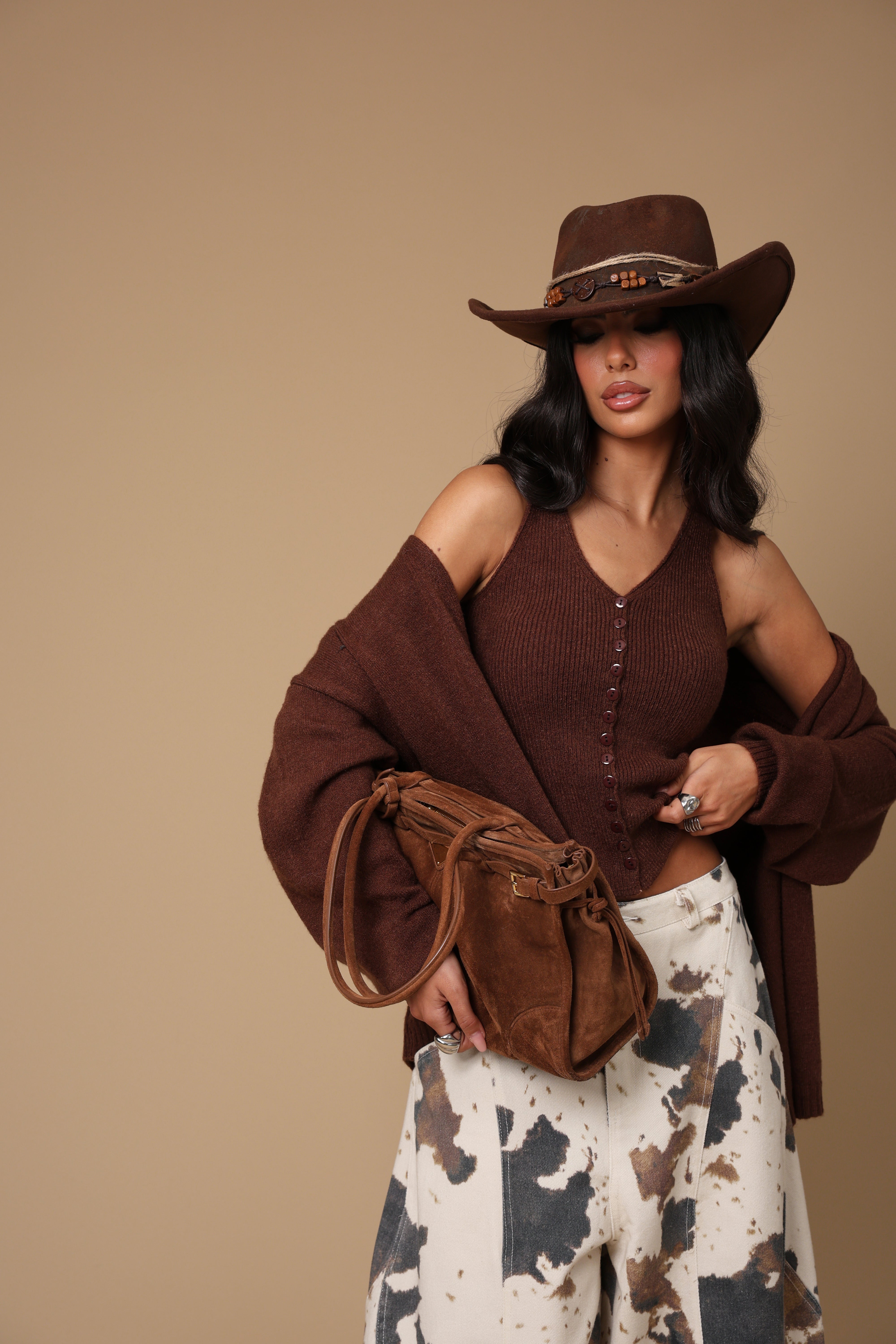 TWIN-SET ROXANNE MARRONE