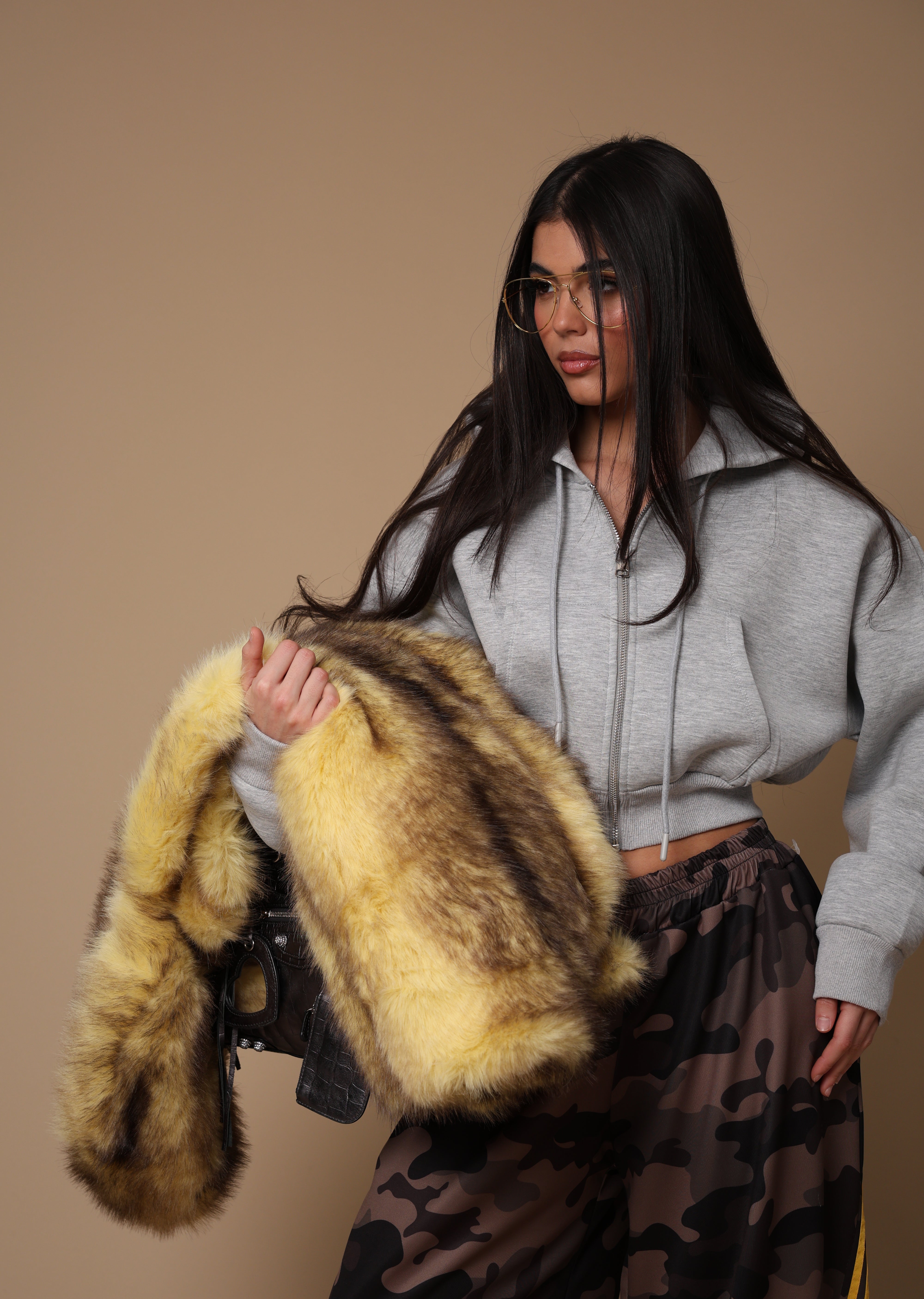 FELPINA CAPPUCCIO NELLY GRIGIO CHIARO