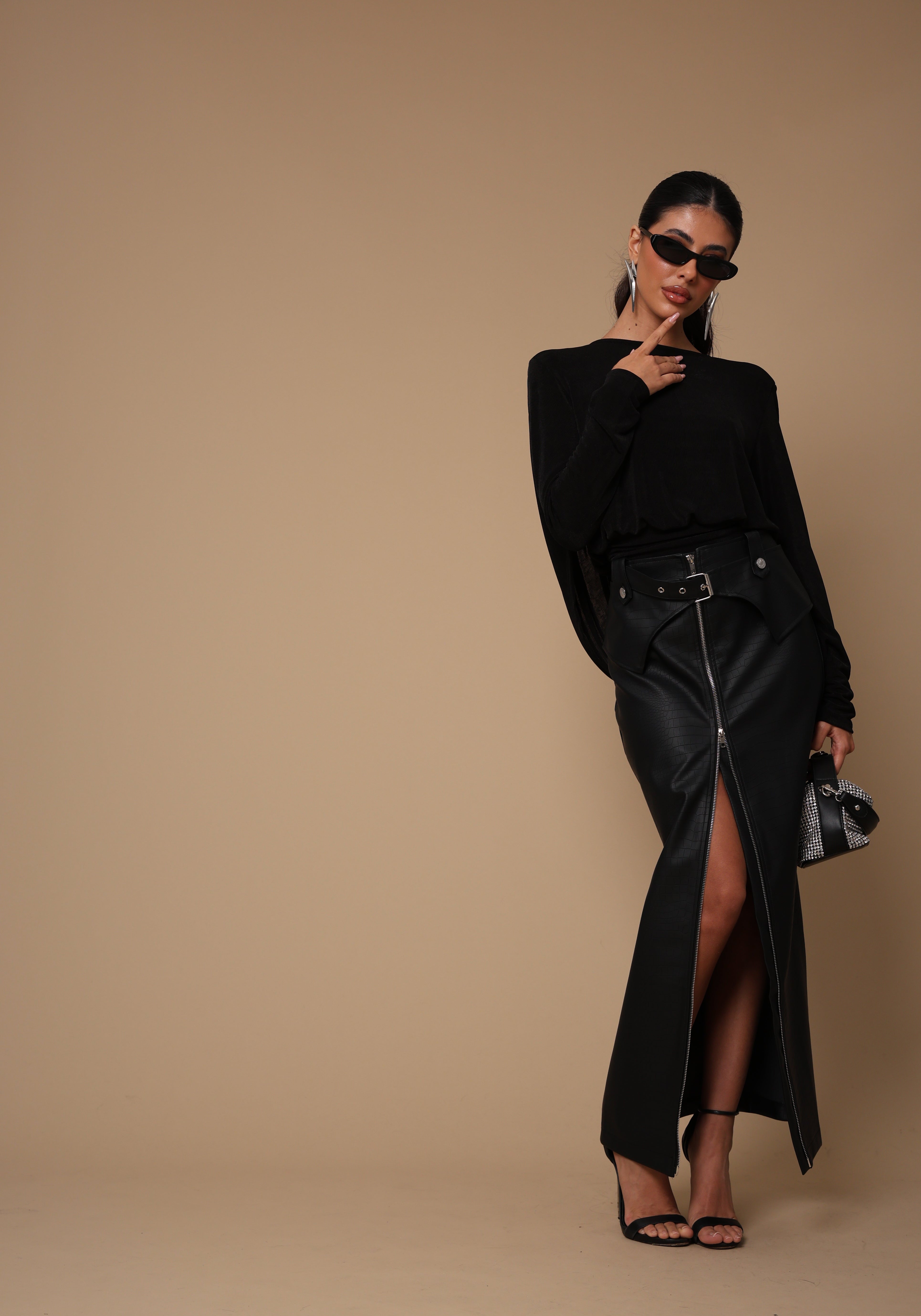 LONGUETTE CROCODILE BRIDGE NERA