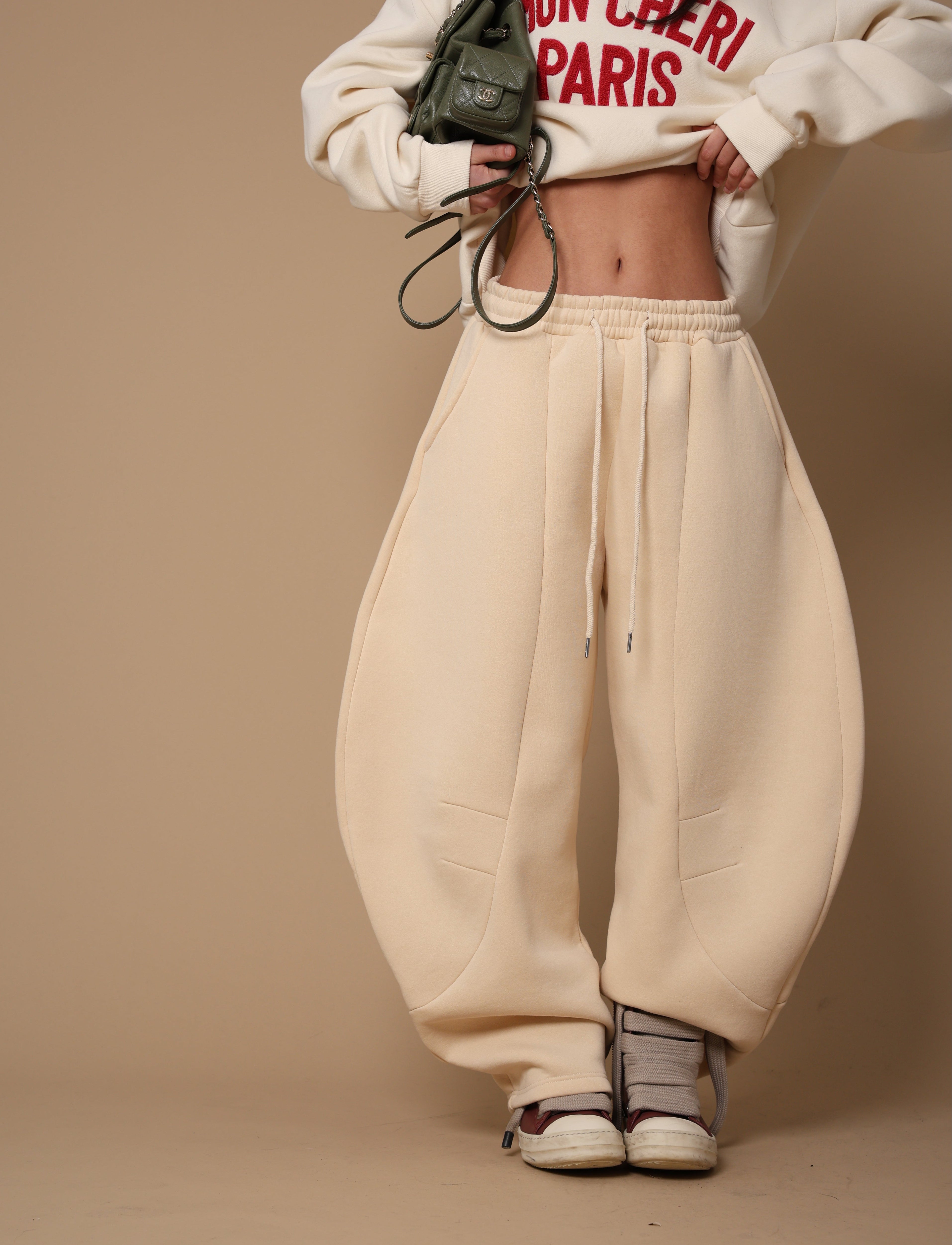 PANTATUTA FELPATO GIOIELE CREMA